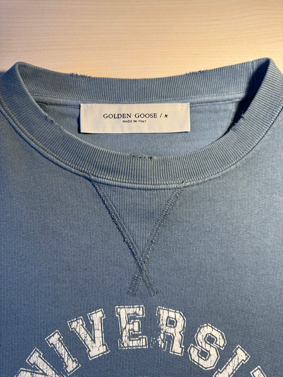 Felpa Golden Goose "University Venezia" azzurra