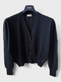 Cardigan Herno nero 100% lana vergine