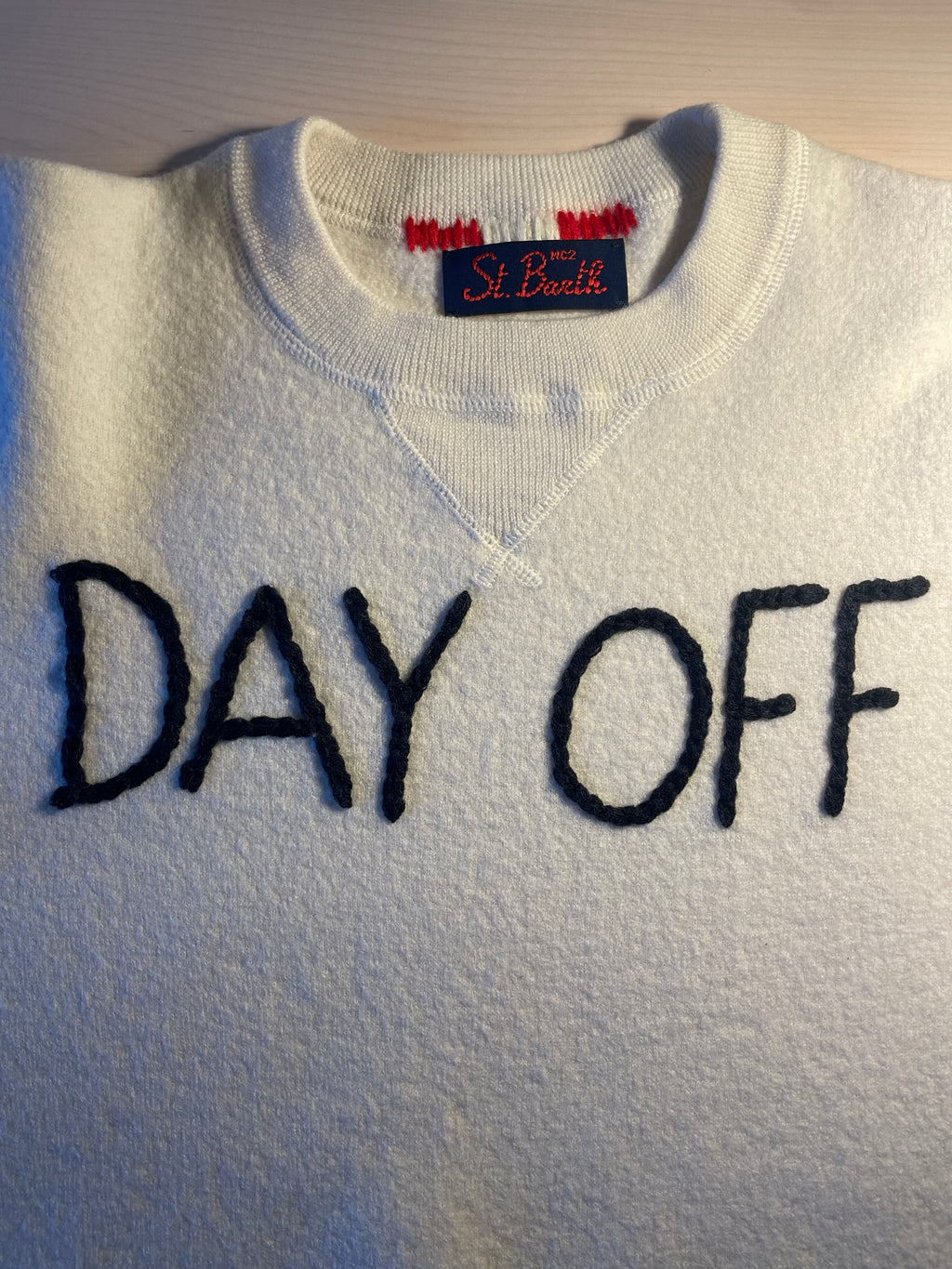 Maglione Saint Barth "Day Off" panna