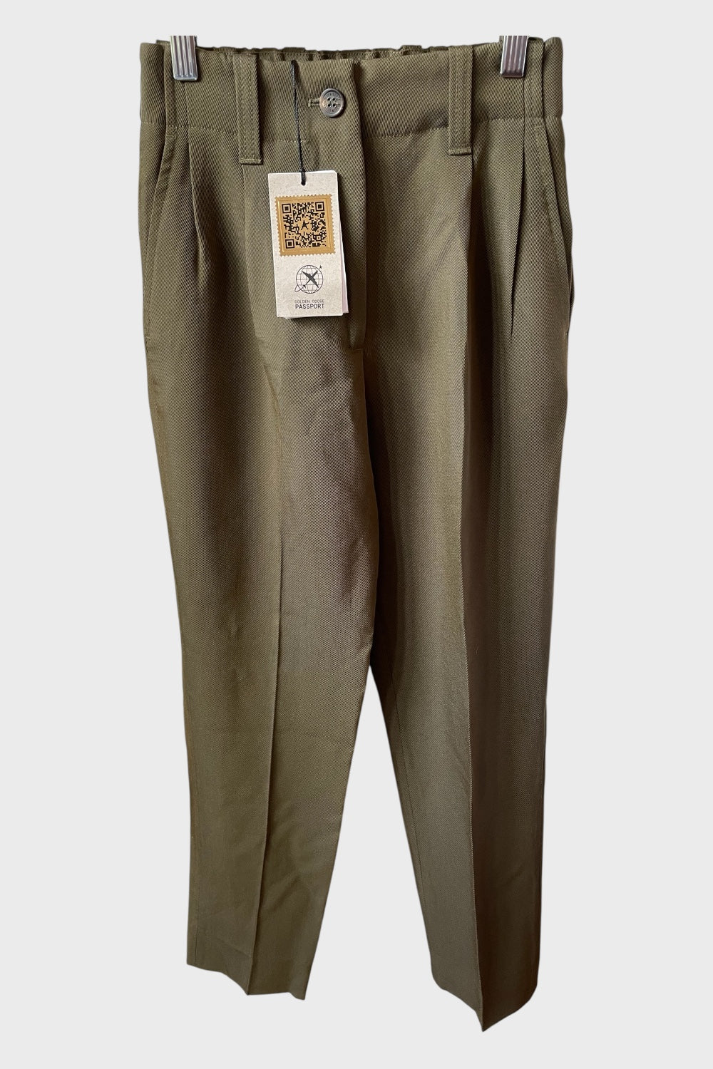 Pantaloni Golden Goose verdi misto lana
