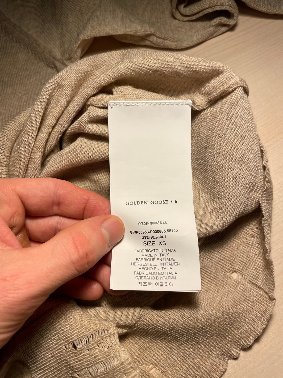 Maglione dolcevita Golden Goose beige