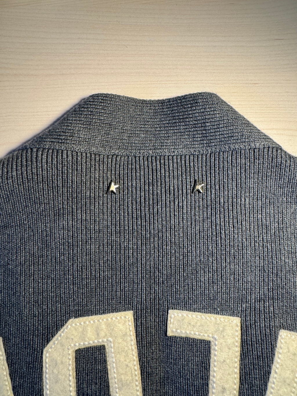 Cardigan Golden Goose grigio "Golden"