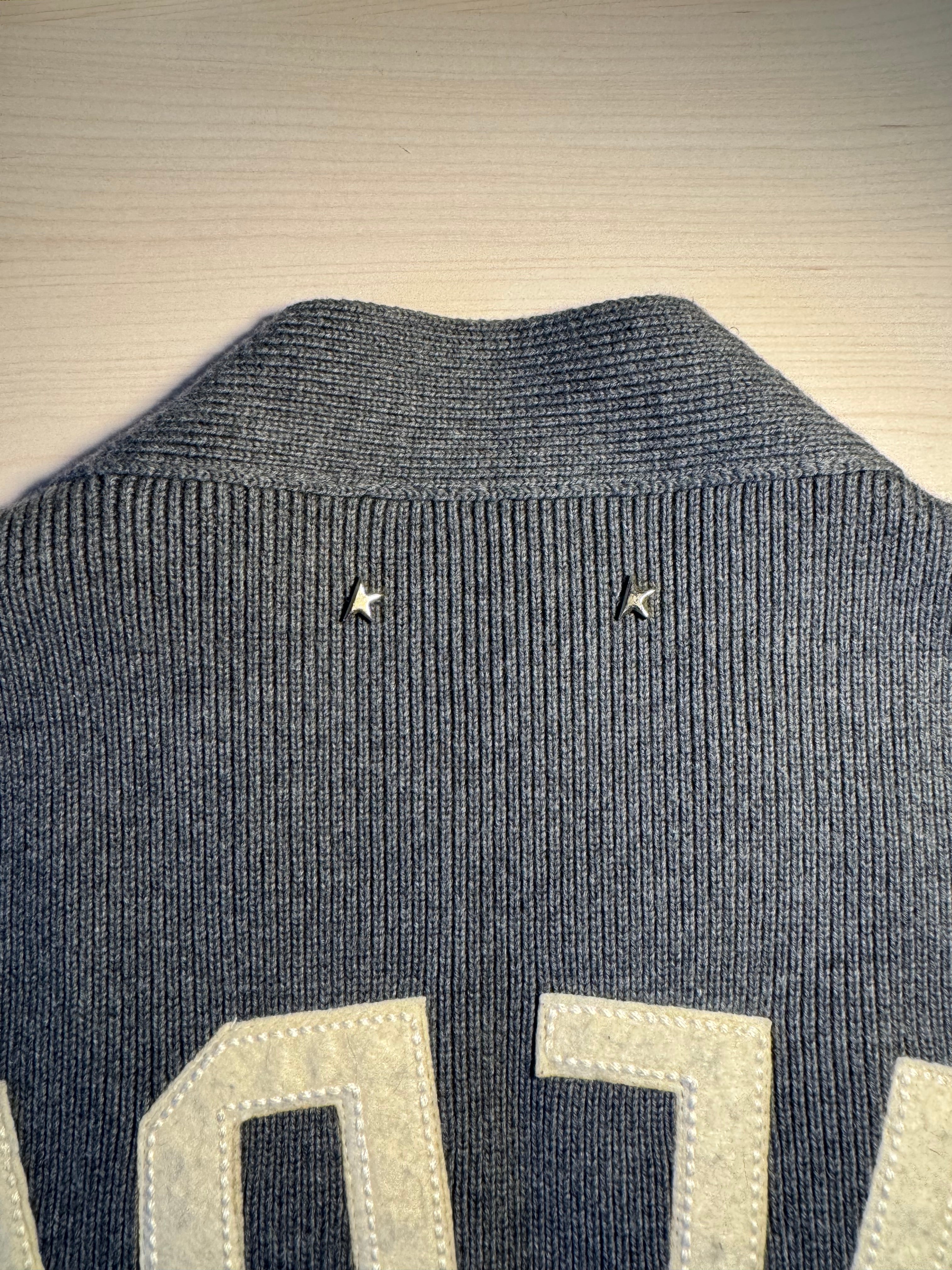 Cardigan Golden Goose grigio "Golden"