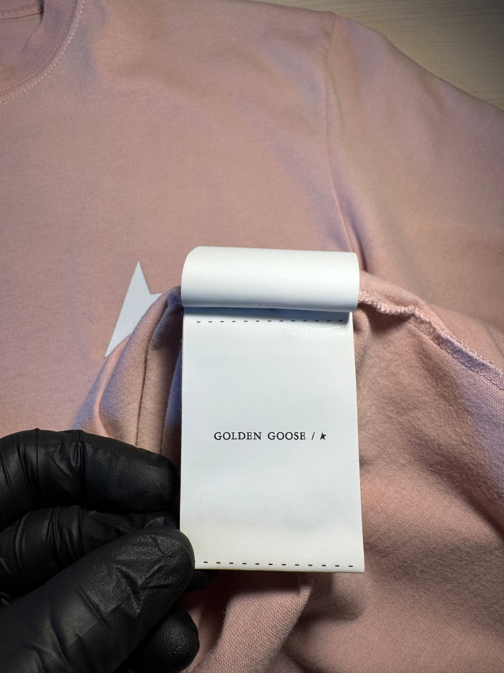 Maglia Golden Goose Star rosa stella bianca