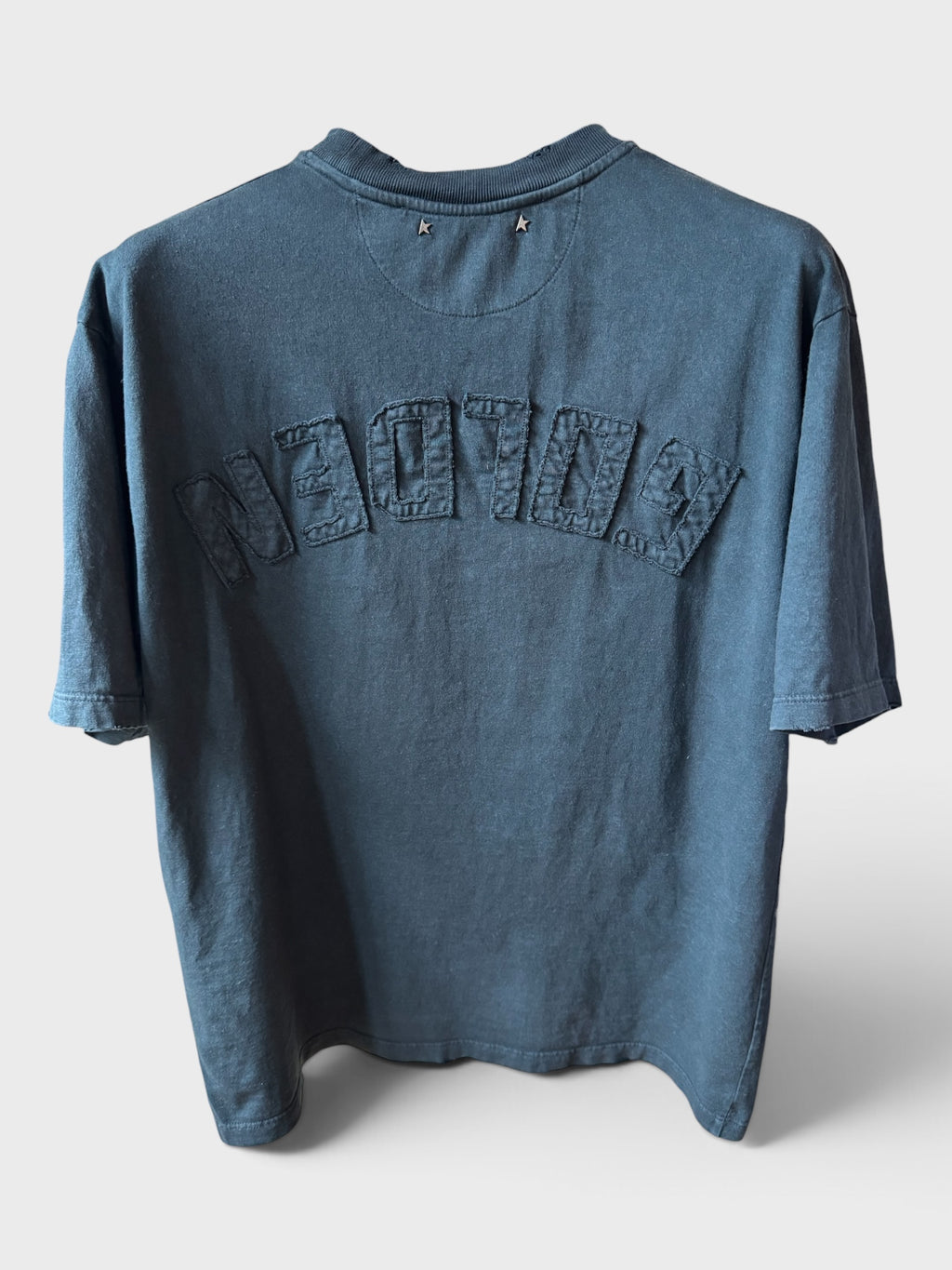 Maglia Golden Goose nero lavato “Golden” retro - Jersey Capsule