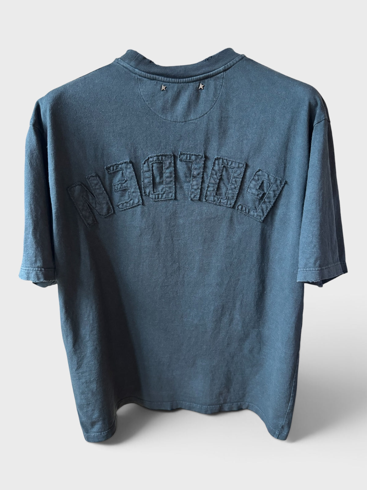 Maglia Golden Goose nero lavato “Golden” retro - Jersey Capsule