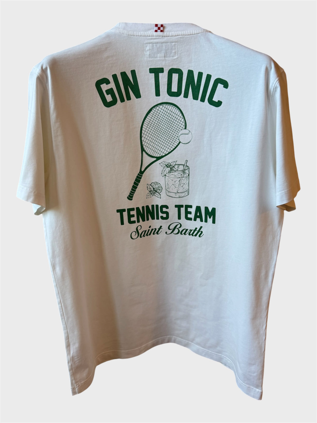Maglia Saint Barth "Gin Tonic Tennis Team" bianca