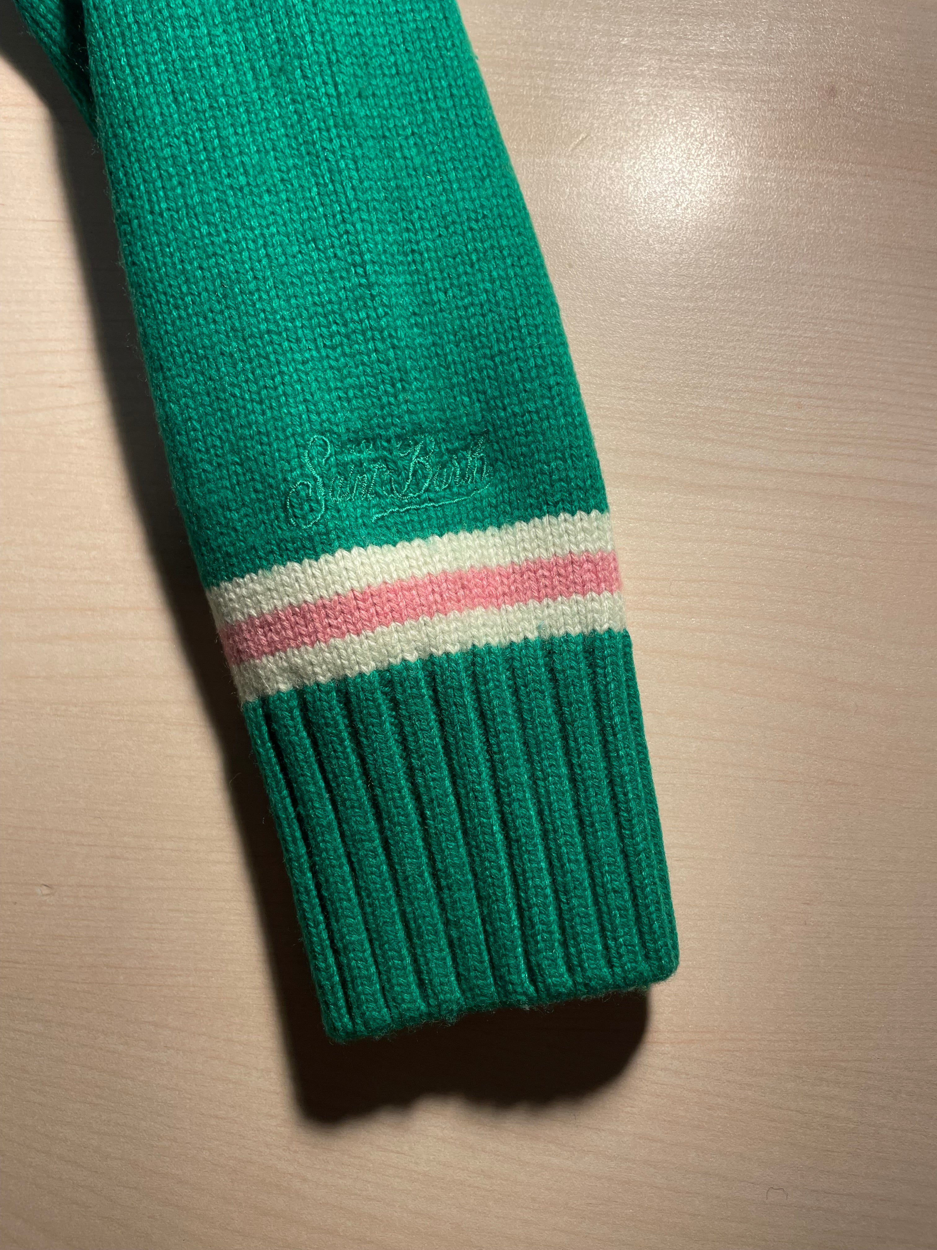 Maglione Saint Barth "SB" verde