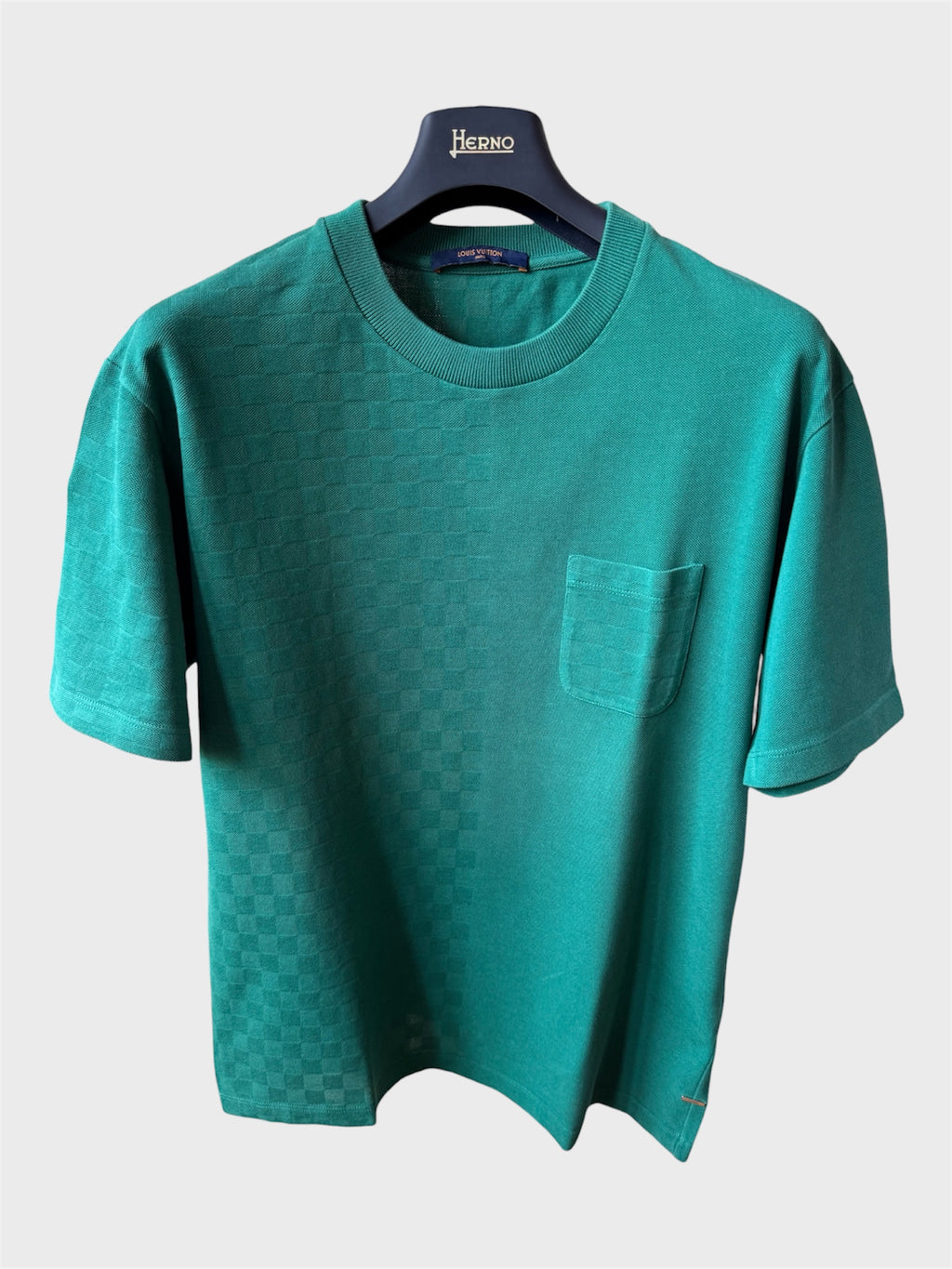Maglia Louis Vuitton verde con taschino Damier