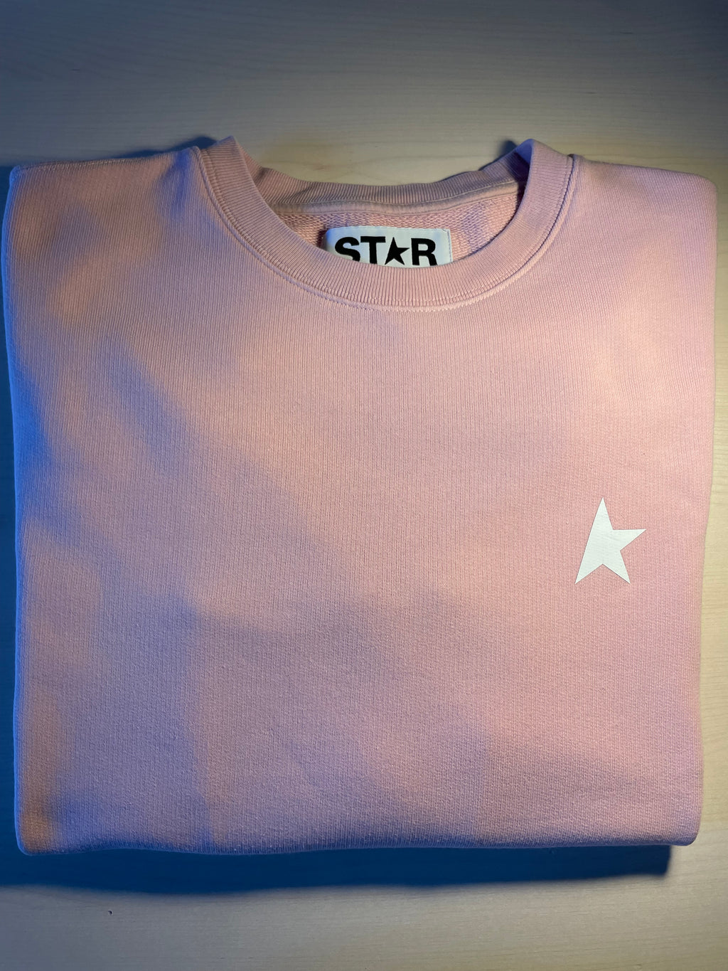 Felpa Golden Goose Star rosa stella bianca