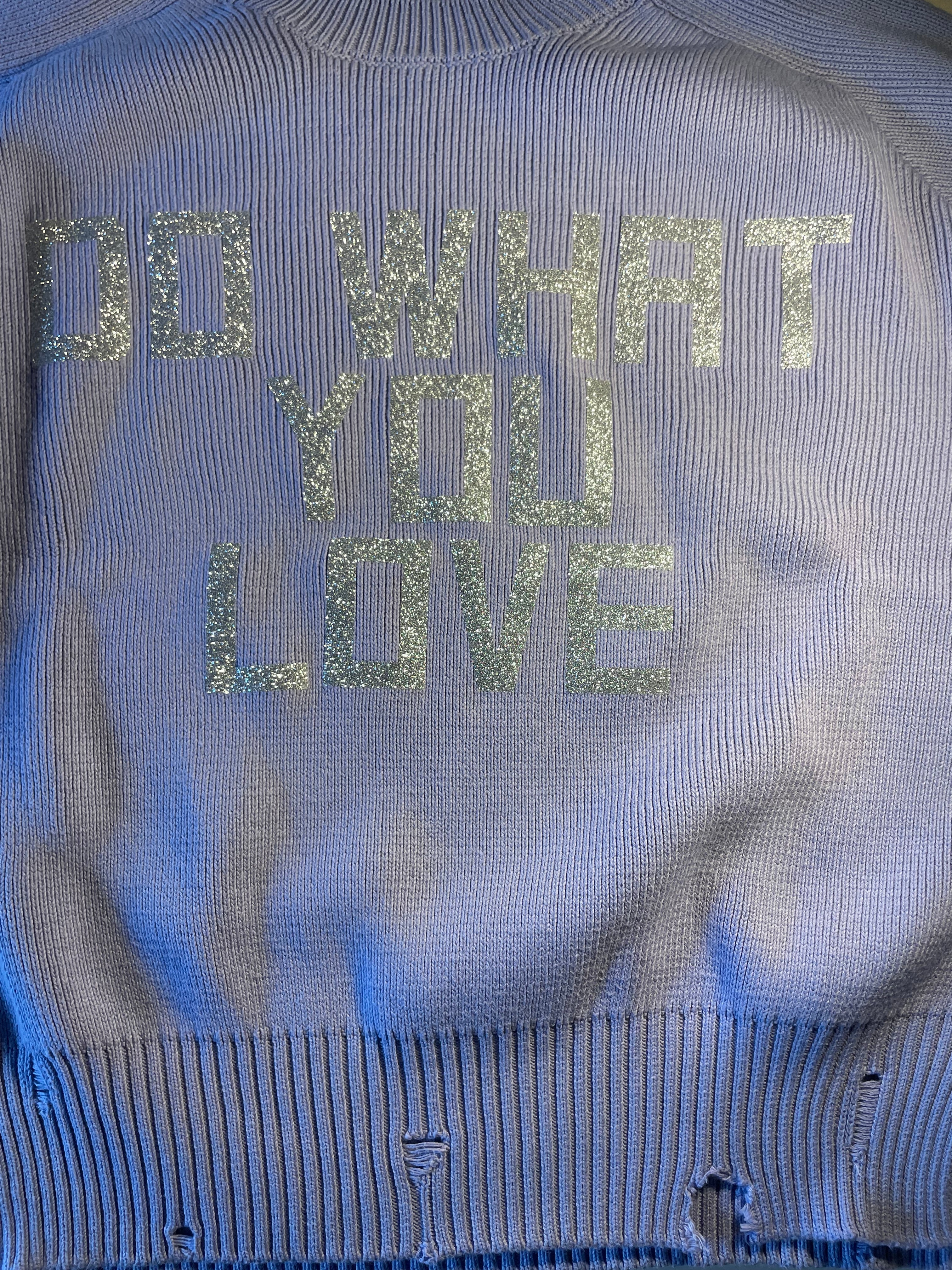 Maglione Golden Goose lilla "Do what you love"