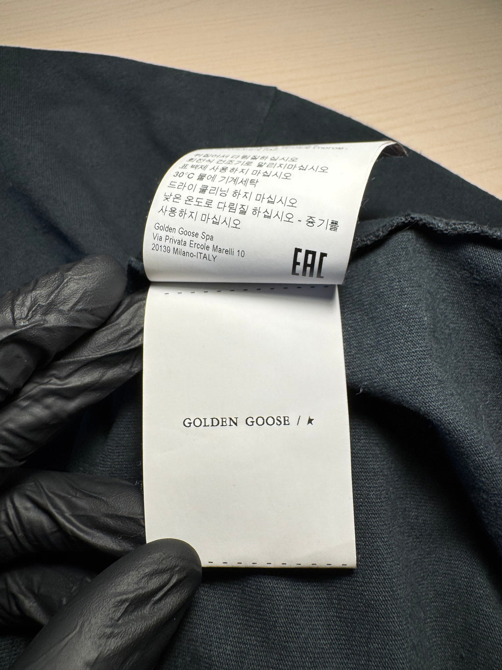 Maglia Golden Goose nero lavato “Golden” retro - Jersey Capsule