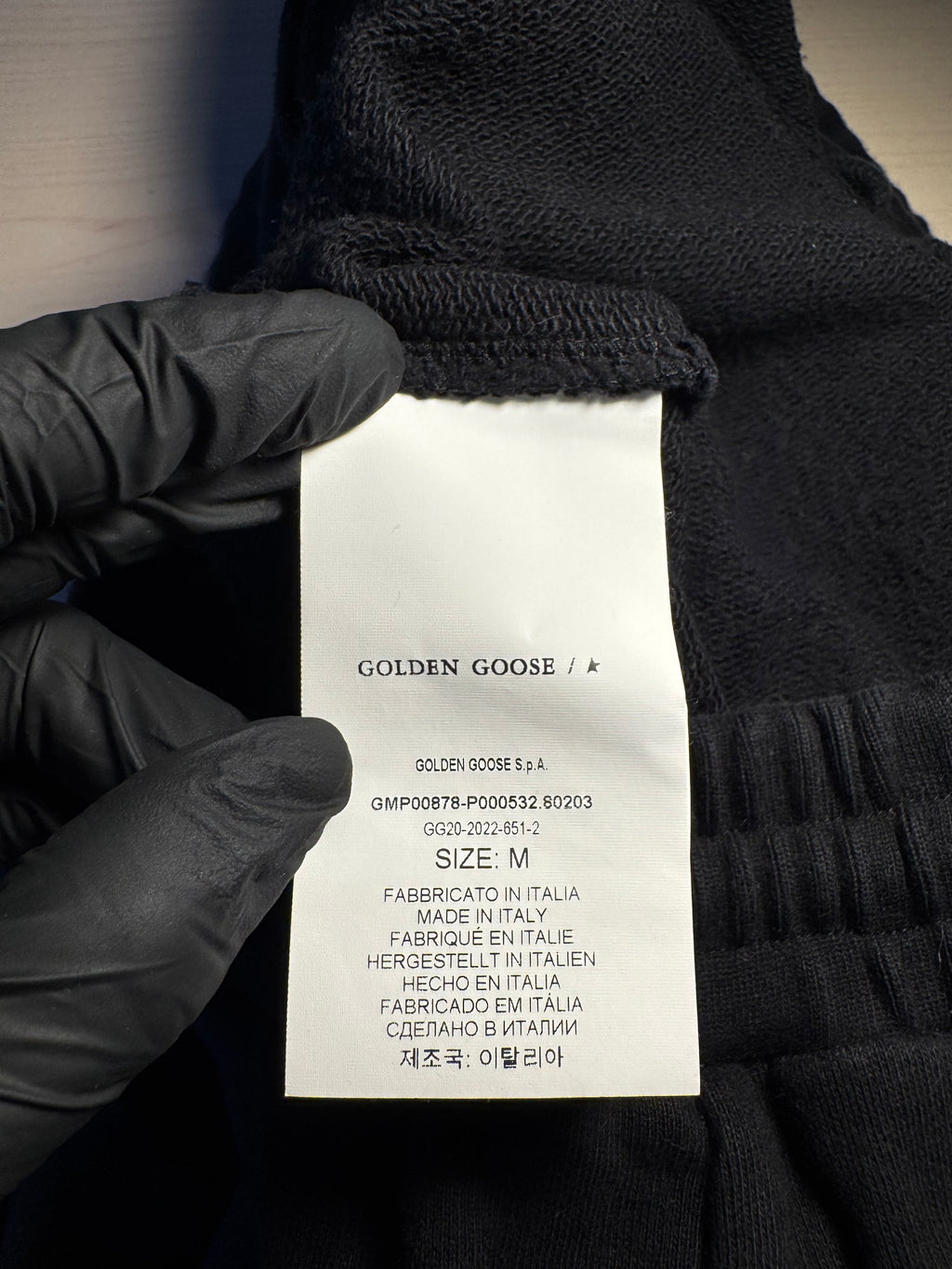 Pantaloncini Golden Goose neri stelle bianche