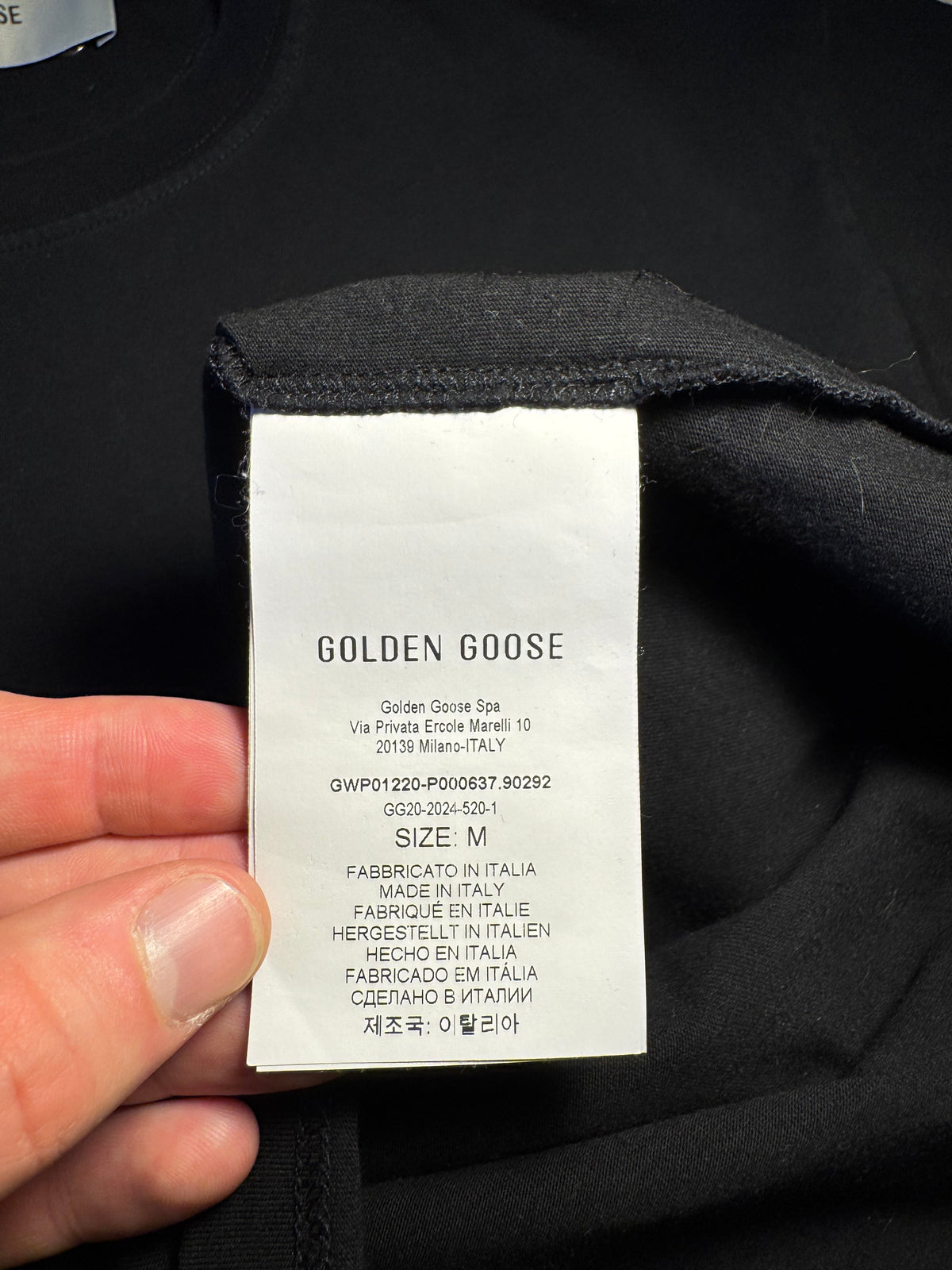 Maglia Golden Goose nera trattamento distressed