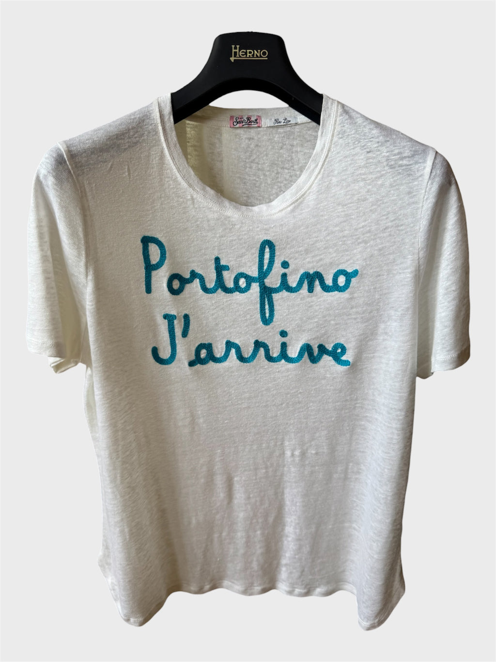Maglia Saint Barth "Portofino J'arrive" 100% lino