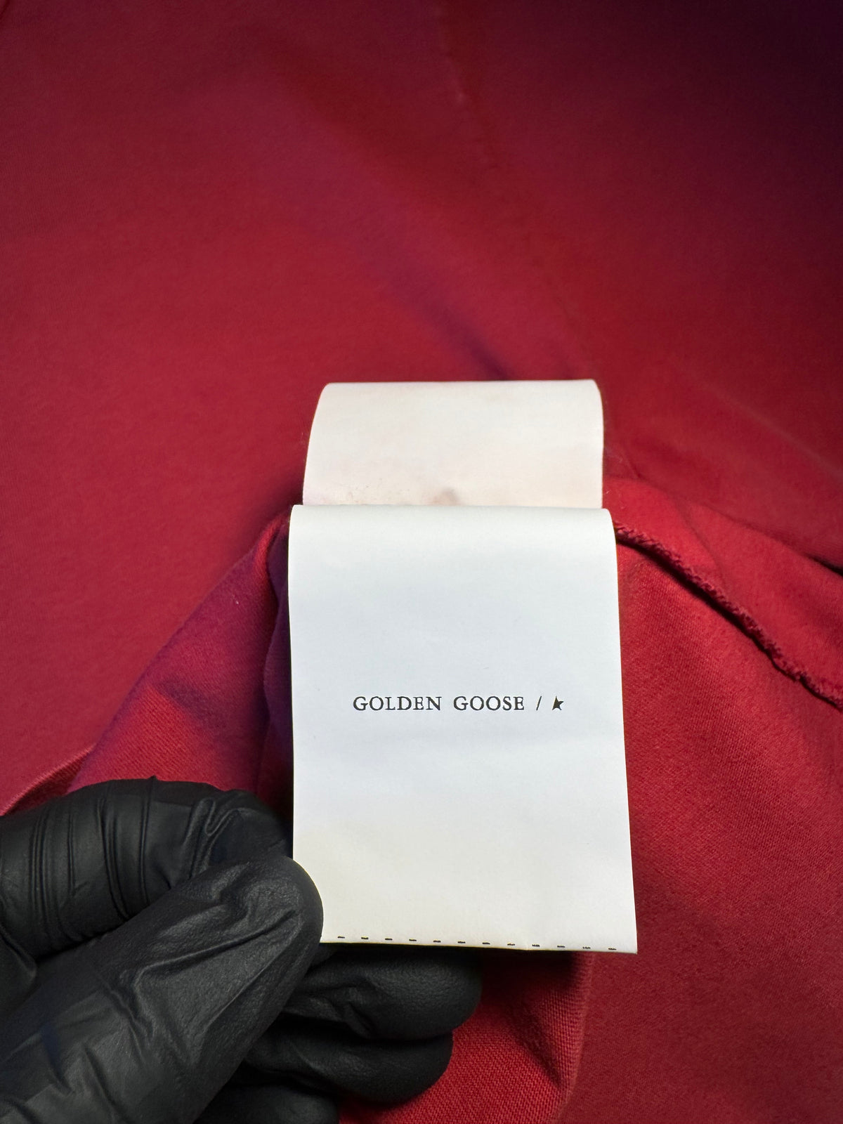 Maglia Golden Goose rossa stella bianca