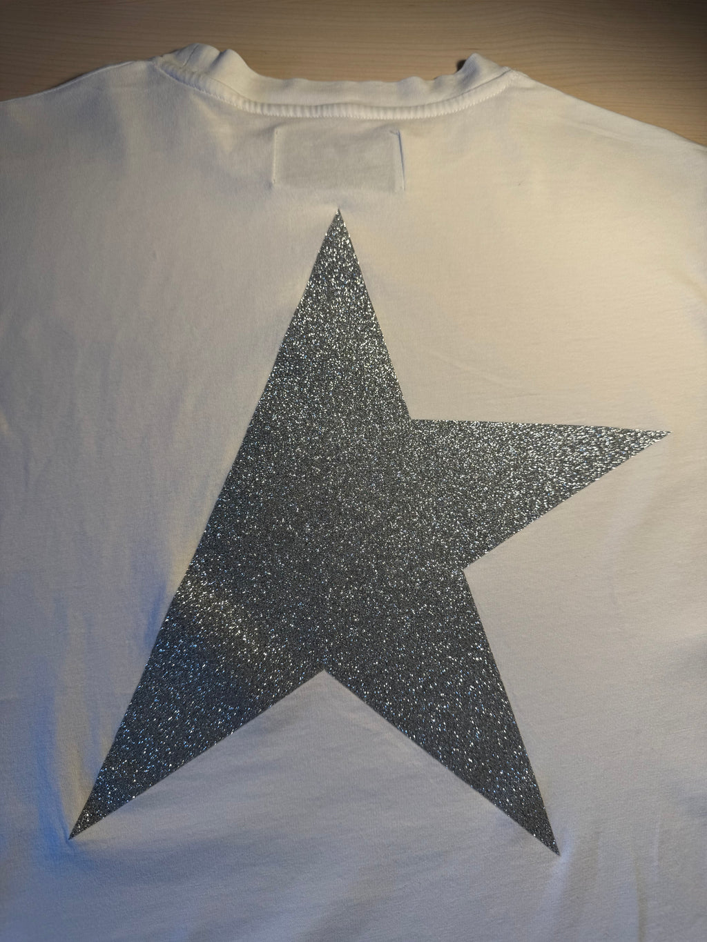Maglia Golden Goose Star bianca stella argento retro