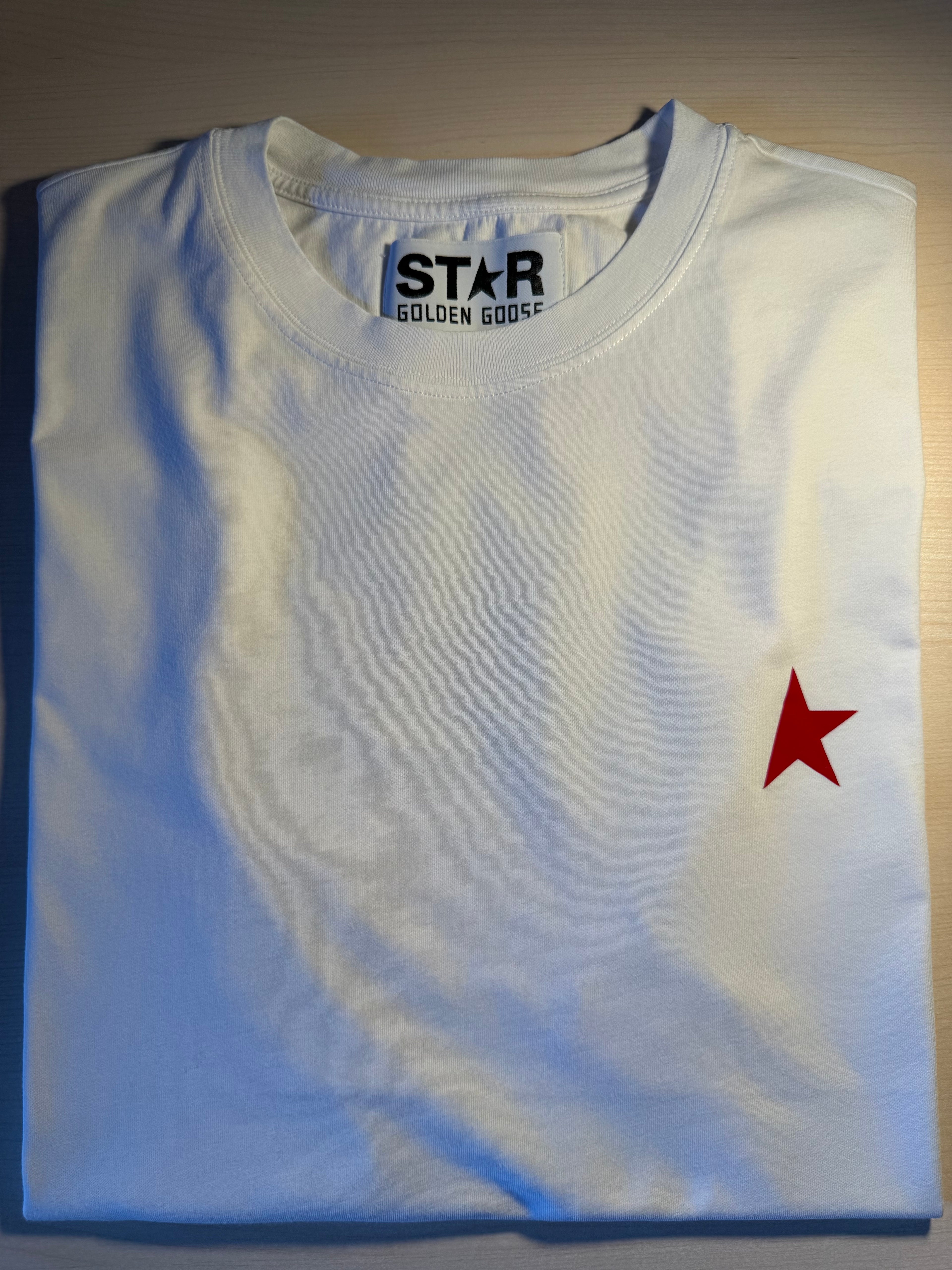 Maglia Golden Goose Star bianca stella rossa tg M