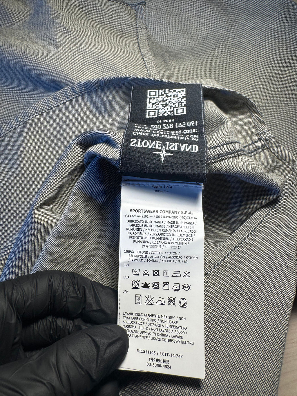 Camicia Stone Island grigia