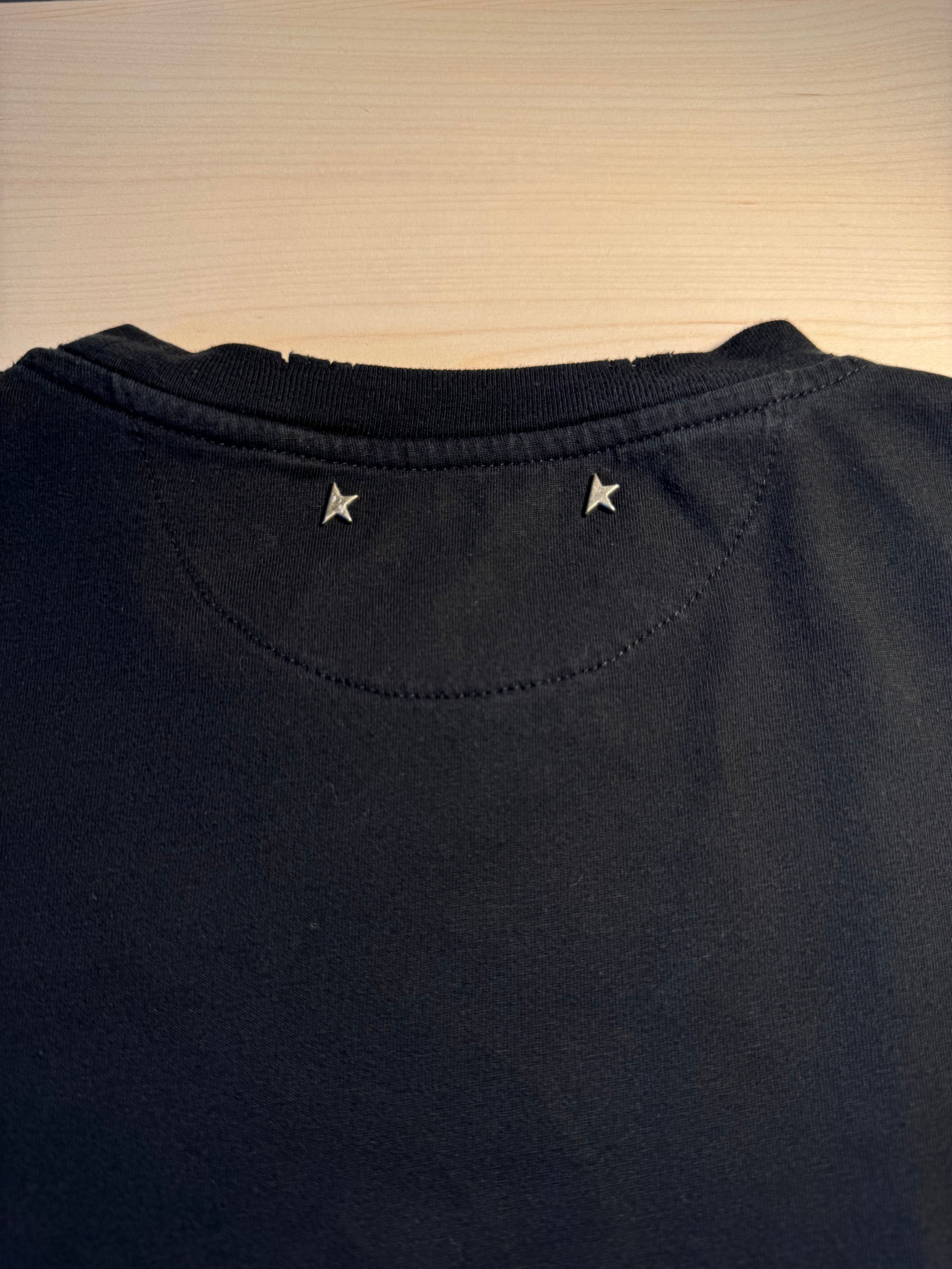 Maglia Golden Goose nera trattamento distressed