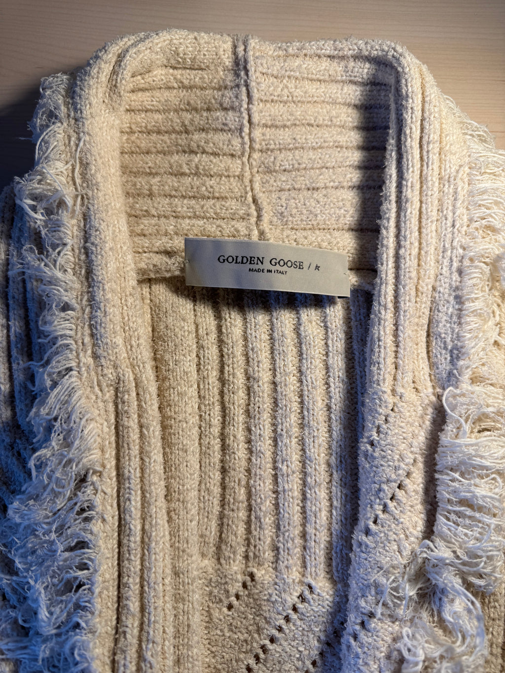 Cardigan Golden Goose panna