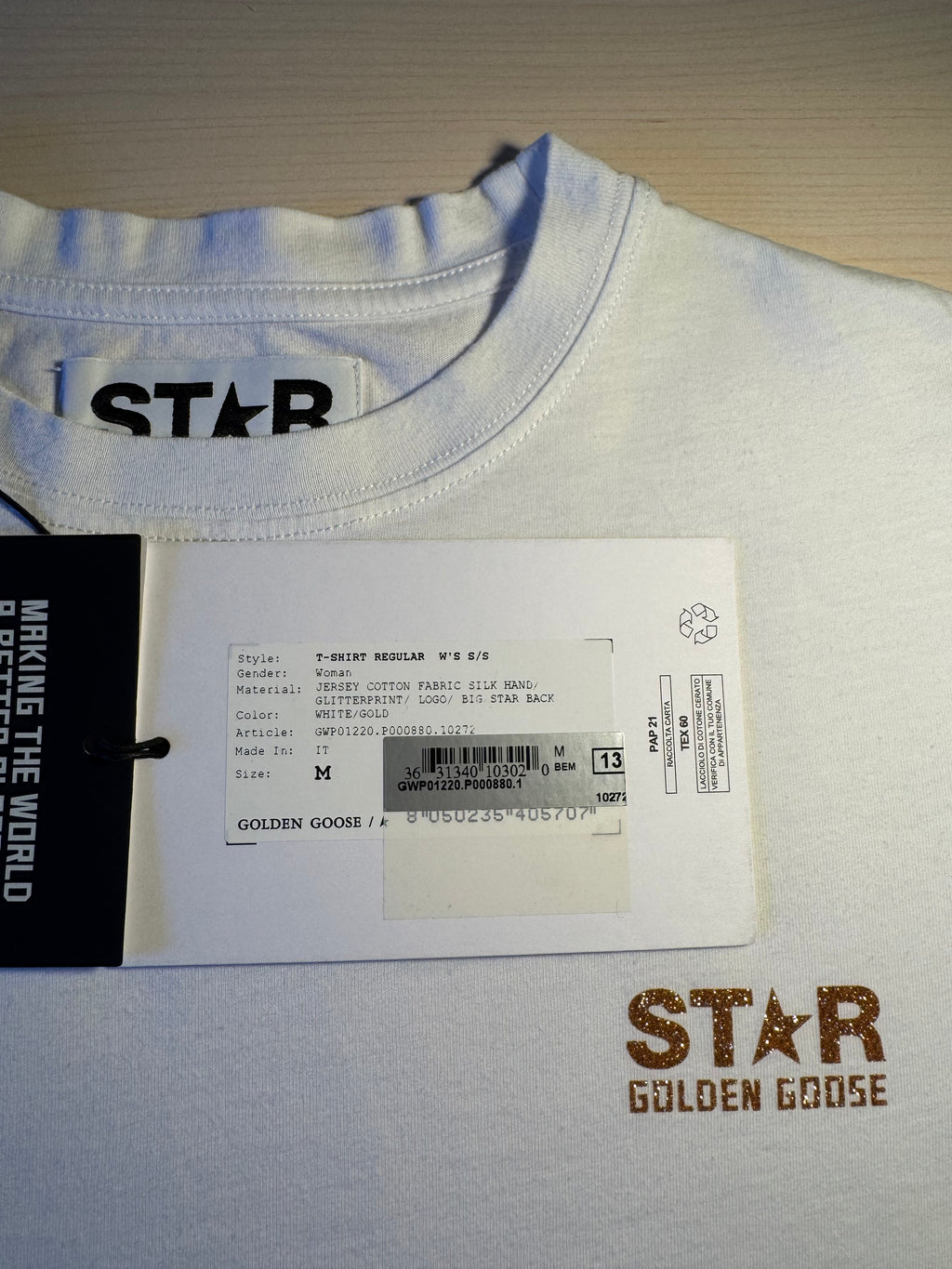 Maglia Golden Goose Star stella oro retro