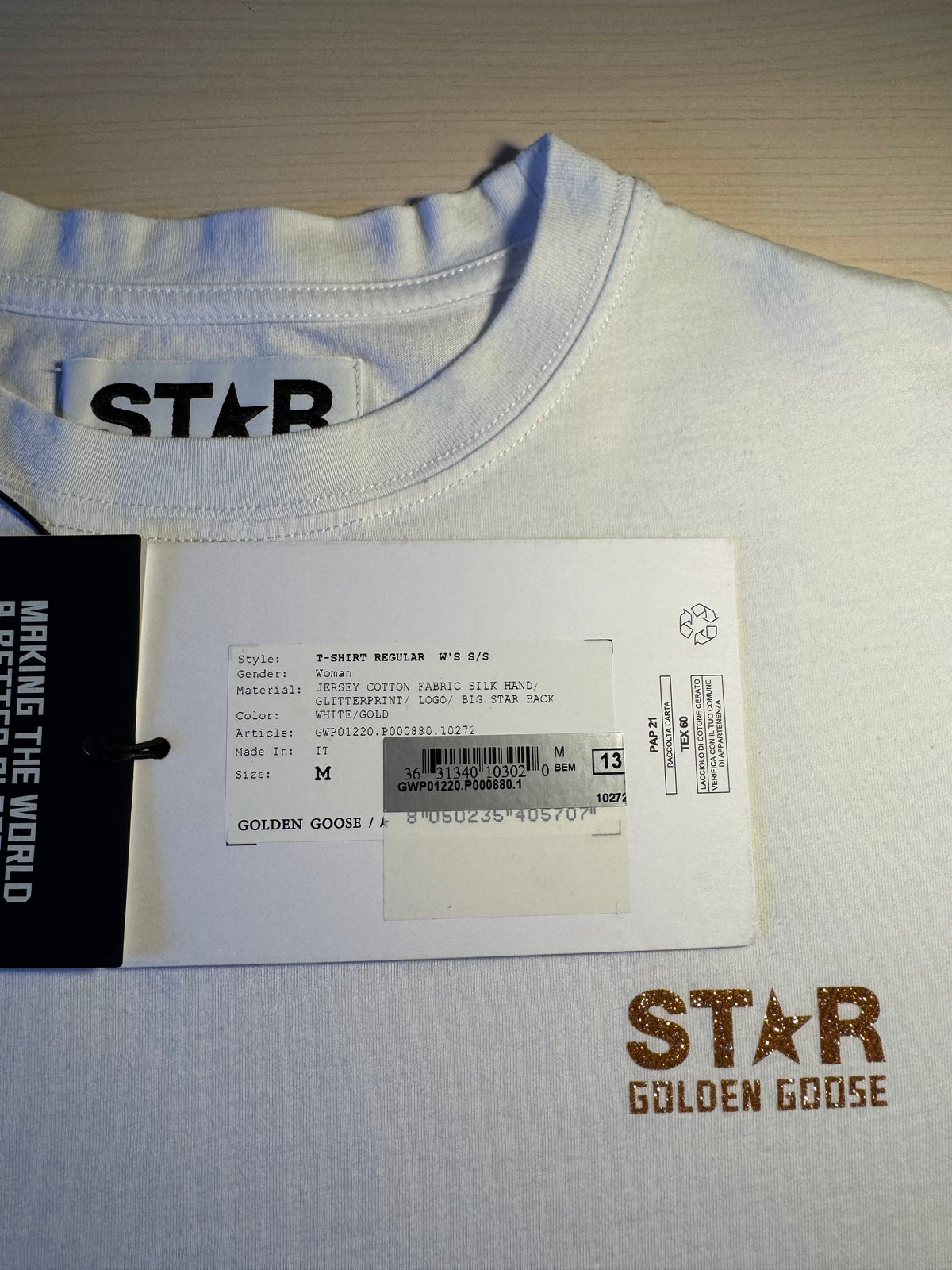 Maglia Golden Goose Star stella oro retro