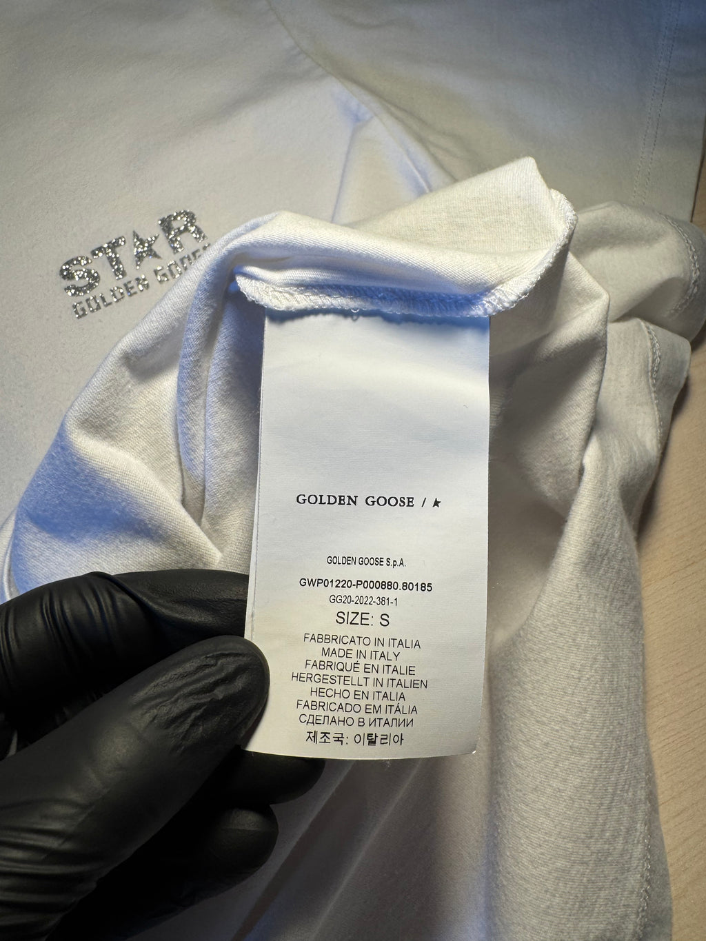 Maglia Golden Goose Star stella argento retro tg S