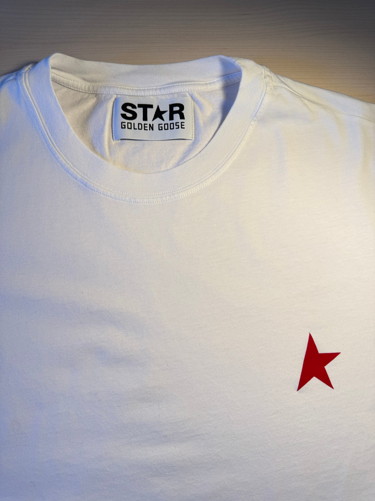 Maglia Golden Goose Star bianca stella rossa