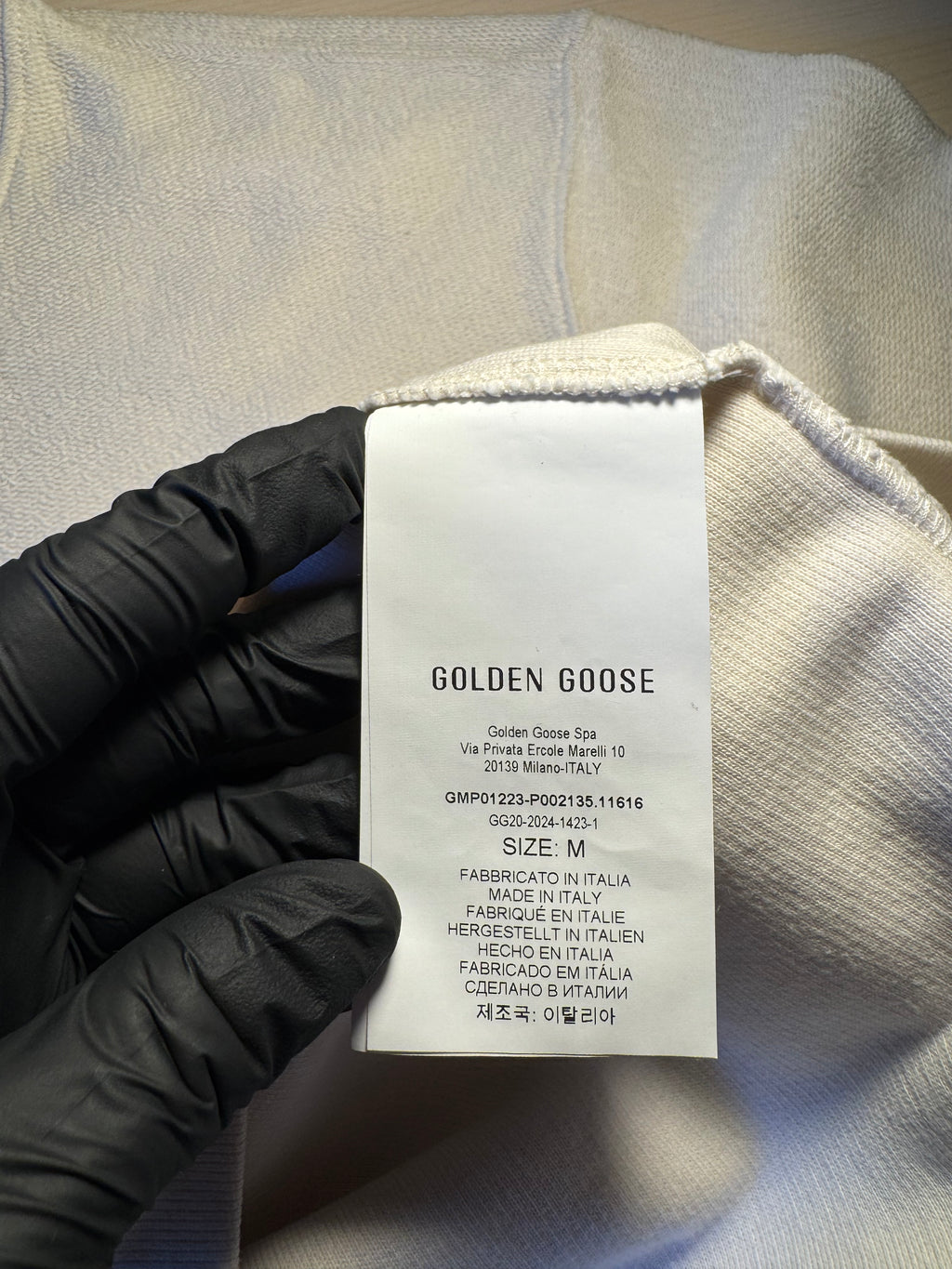 Felpa Golden Goose "Golden University” bianca