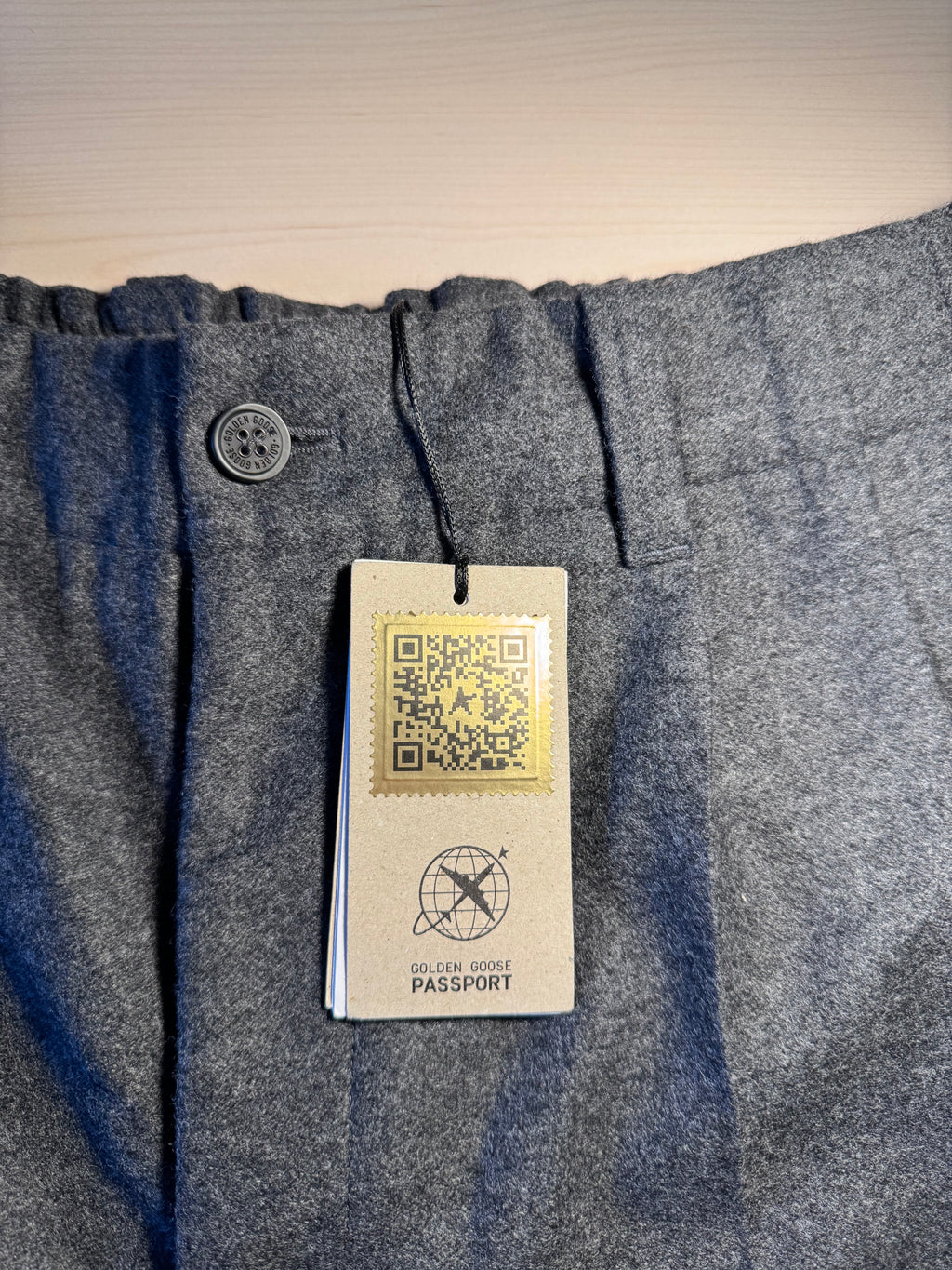 Pantaloni Golden Goose lana grigi