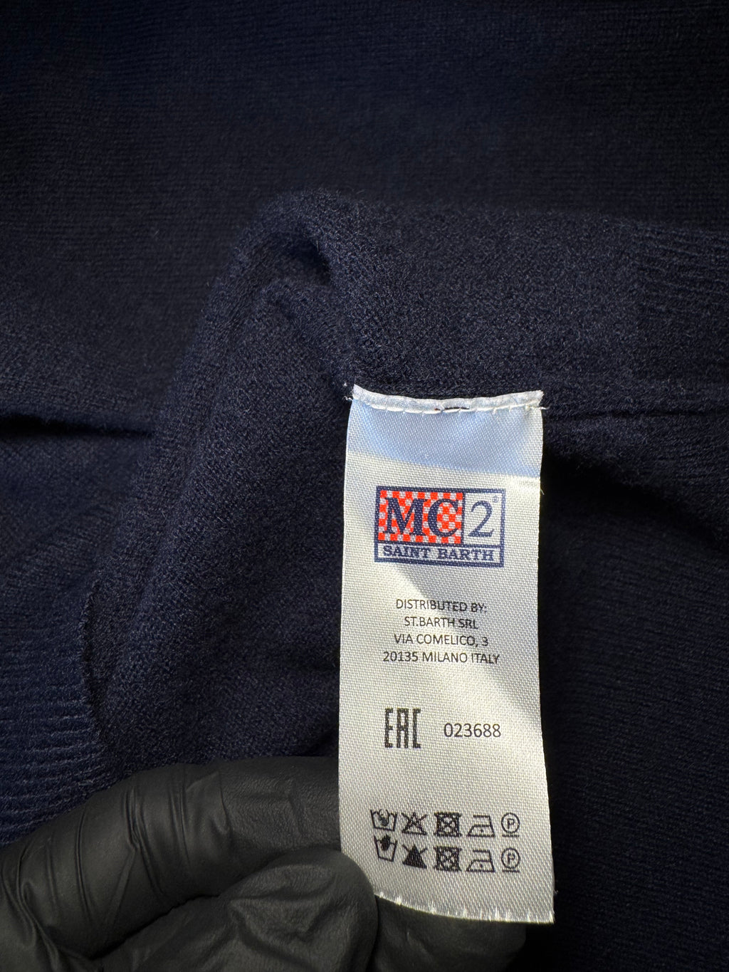 Maglione Saint Barth "Col Ghiaccio Ci Faccio Lo Spritz" blu