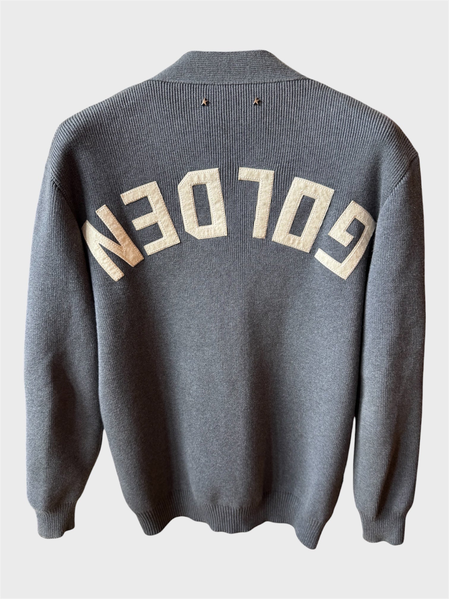 Cardigan Golden Goose grigio "Golden"