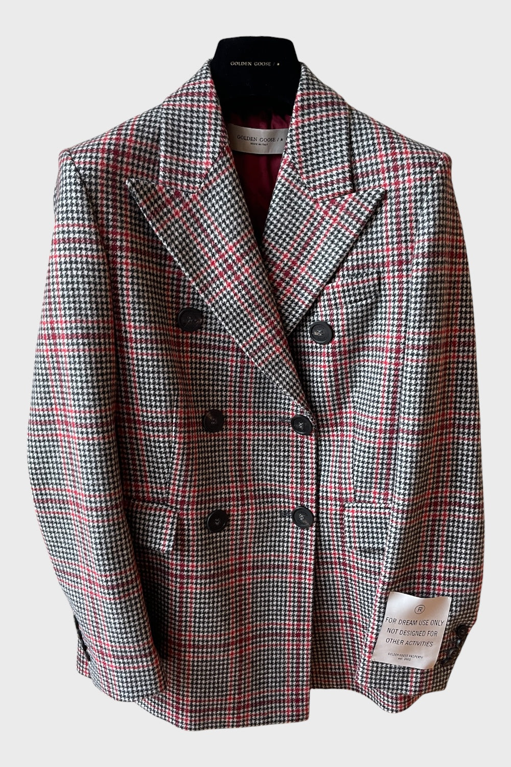Blazer Golden Goose quadri rosso