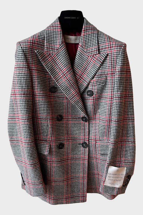 Blazer Golden Goose quadri rosso