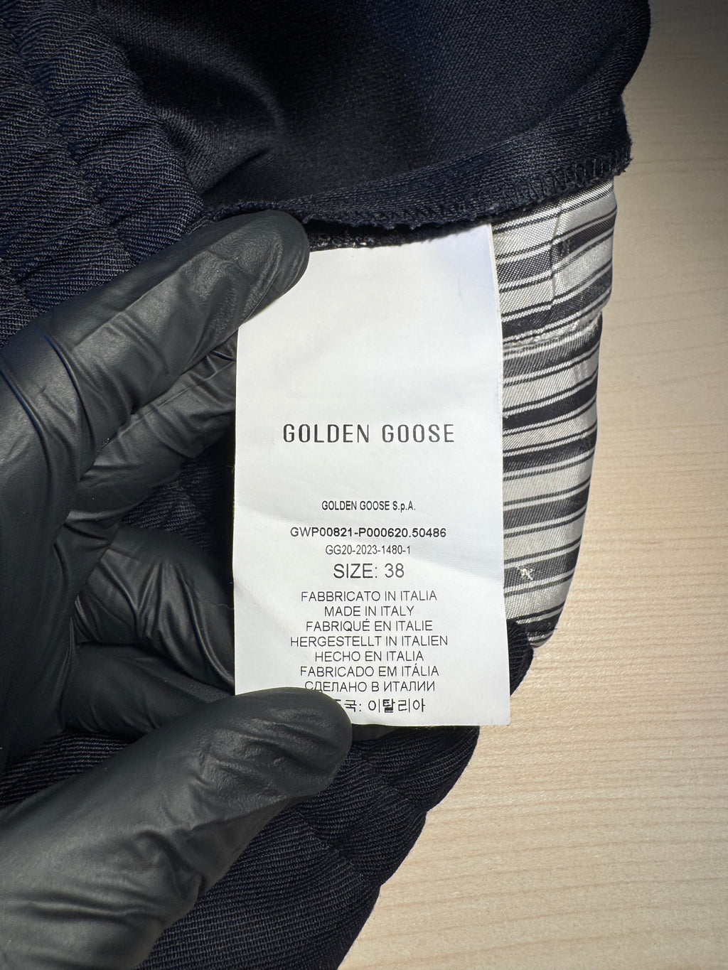 Pantaloni Golden Goose jogging lana blu