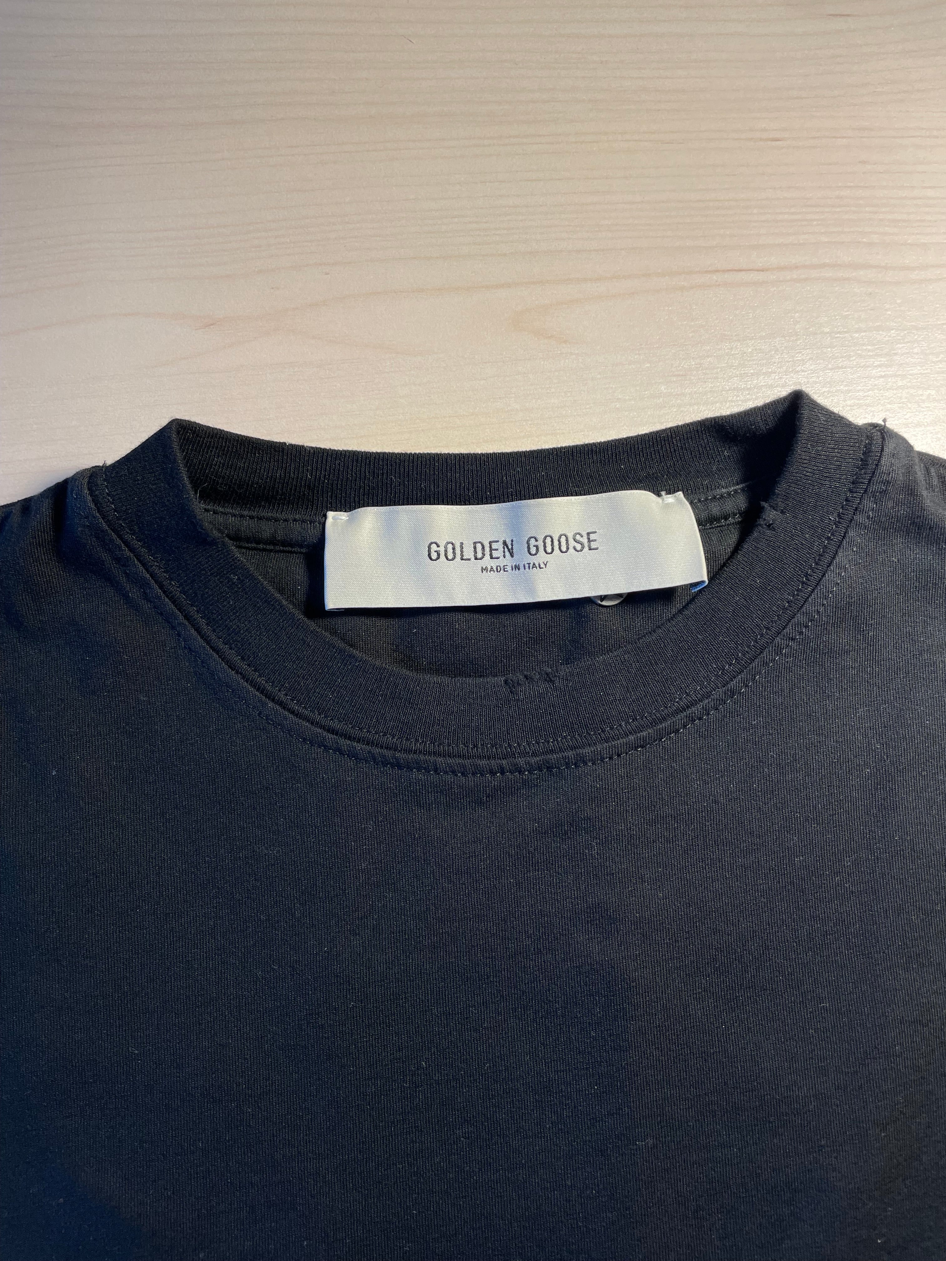 Maglia Golden Goose nera trattamento distressed