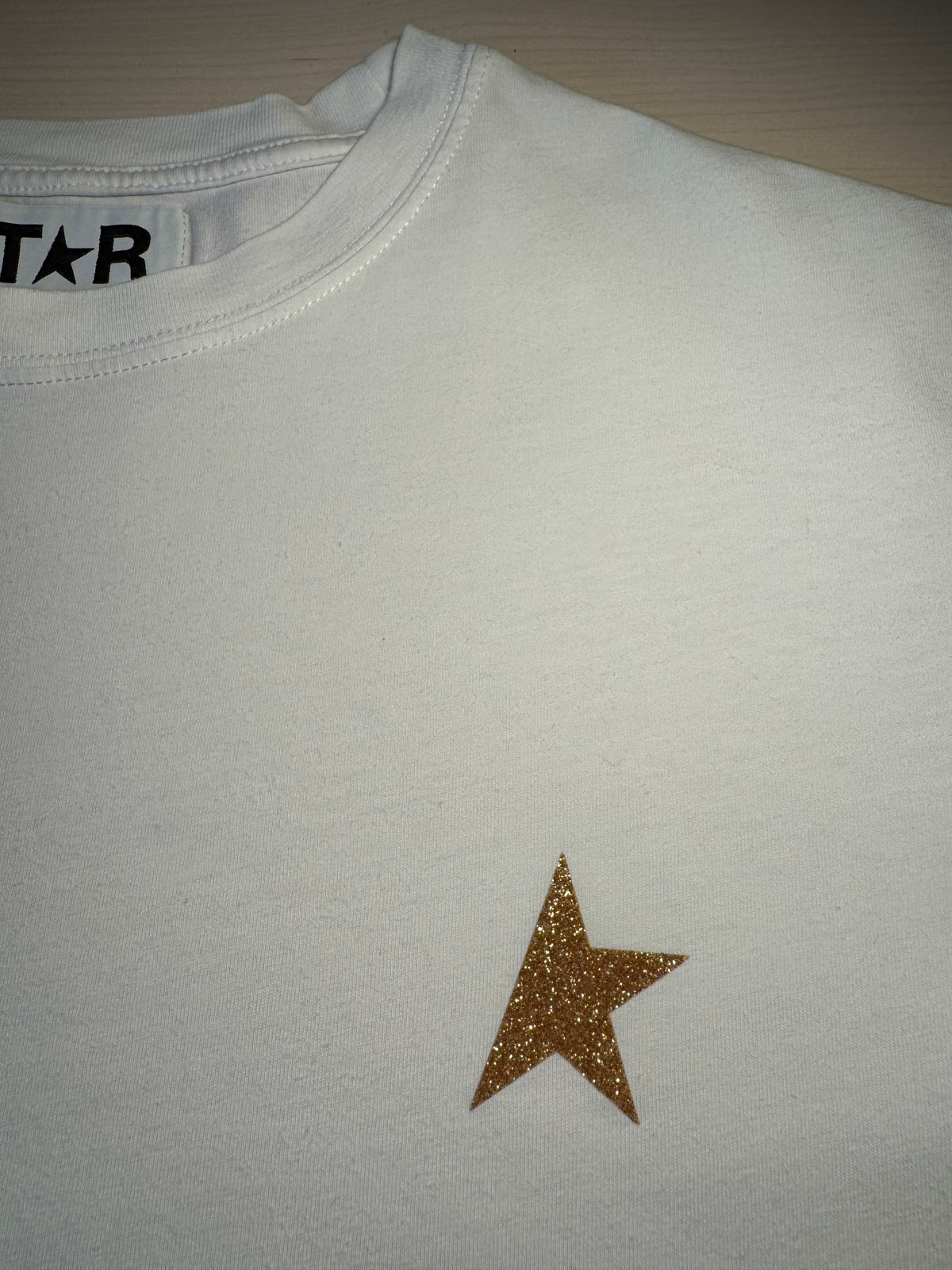 Maglia Golden Goose Star bianca stella oro