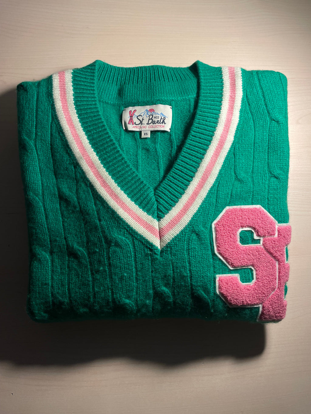 Maglione Saint Barth "SB" verde