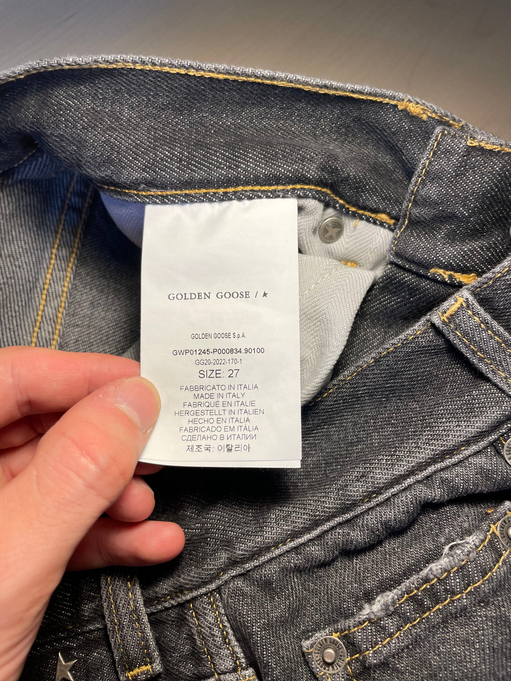 Jeans Golden Goose Frida Stonewashed neri