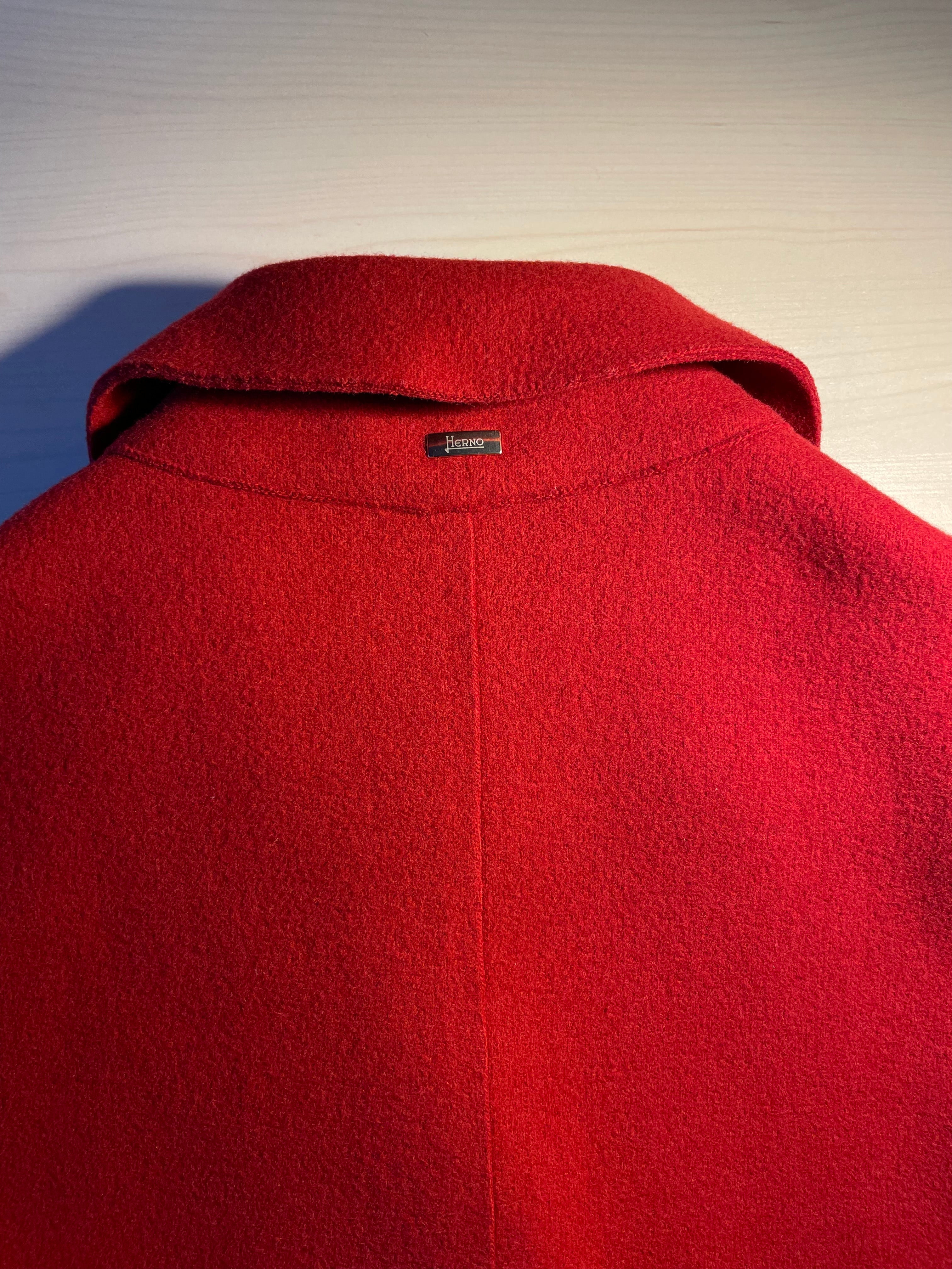 Cappotto Herno rosso lana