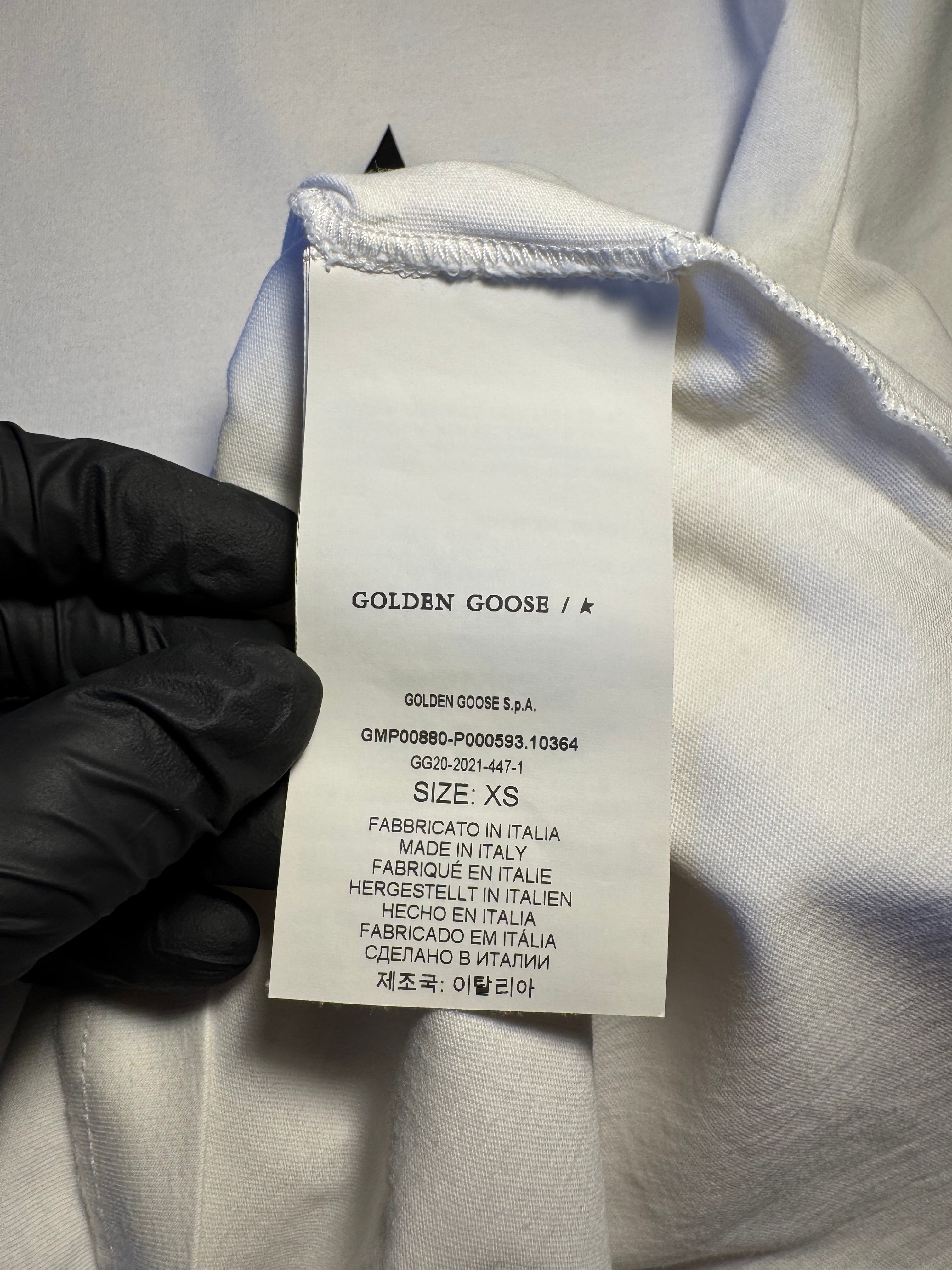 Maglia Golden Goose Star bianca stella nera