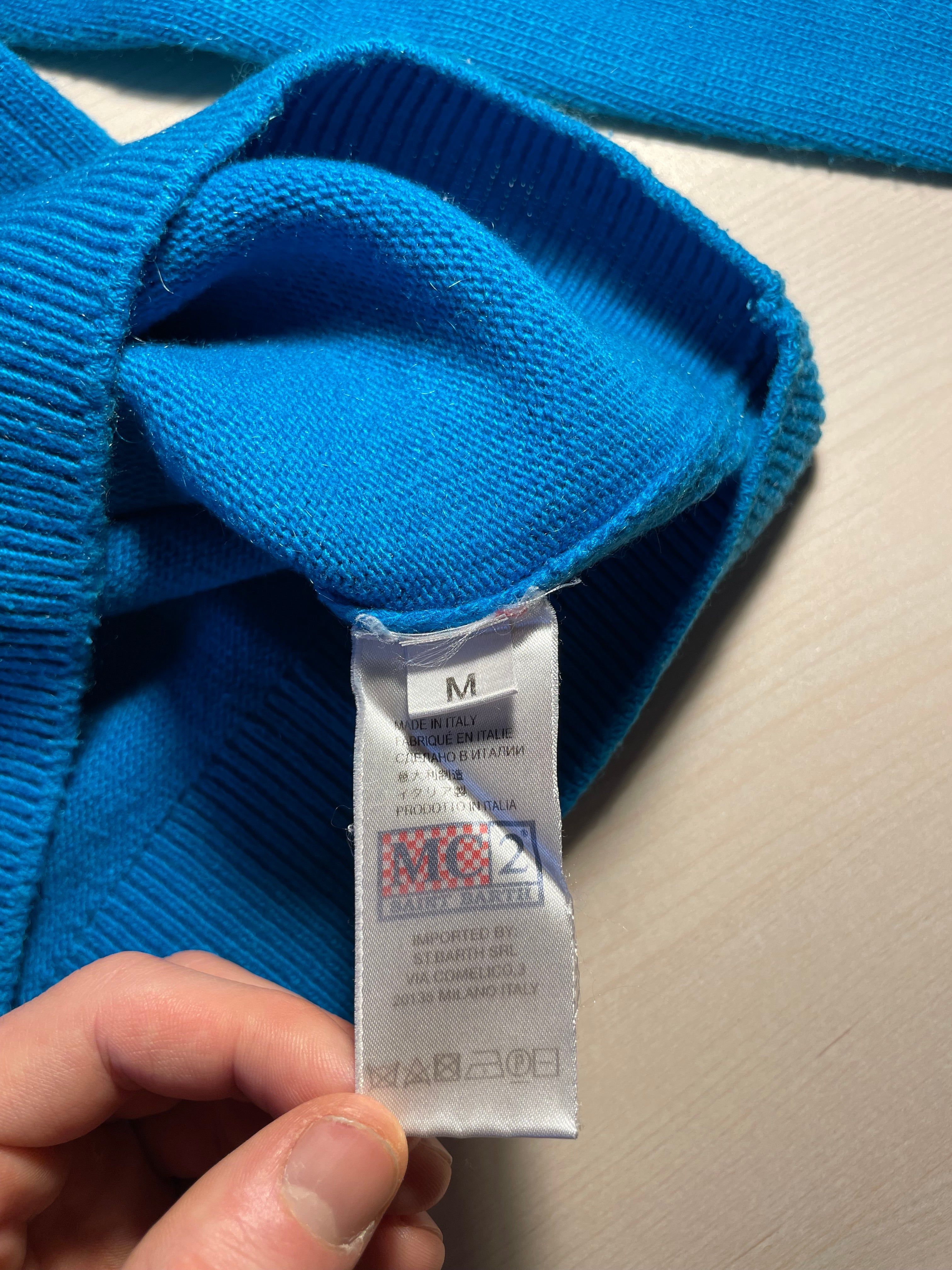 Maglione Saint Barth "Champagne e Montagne" azzurro