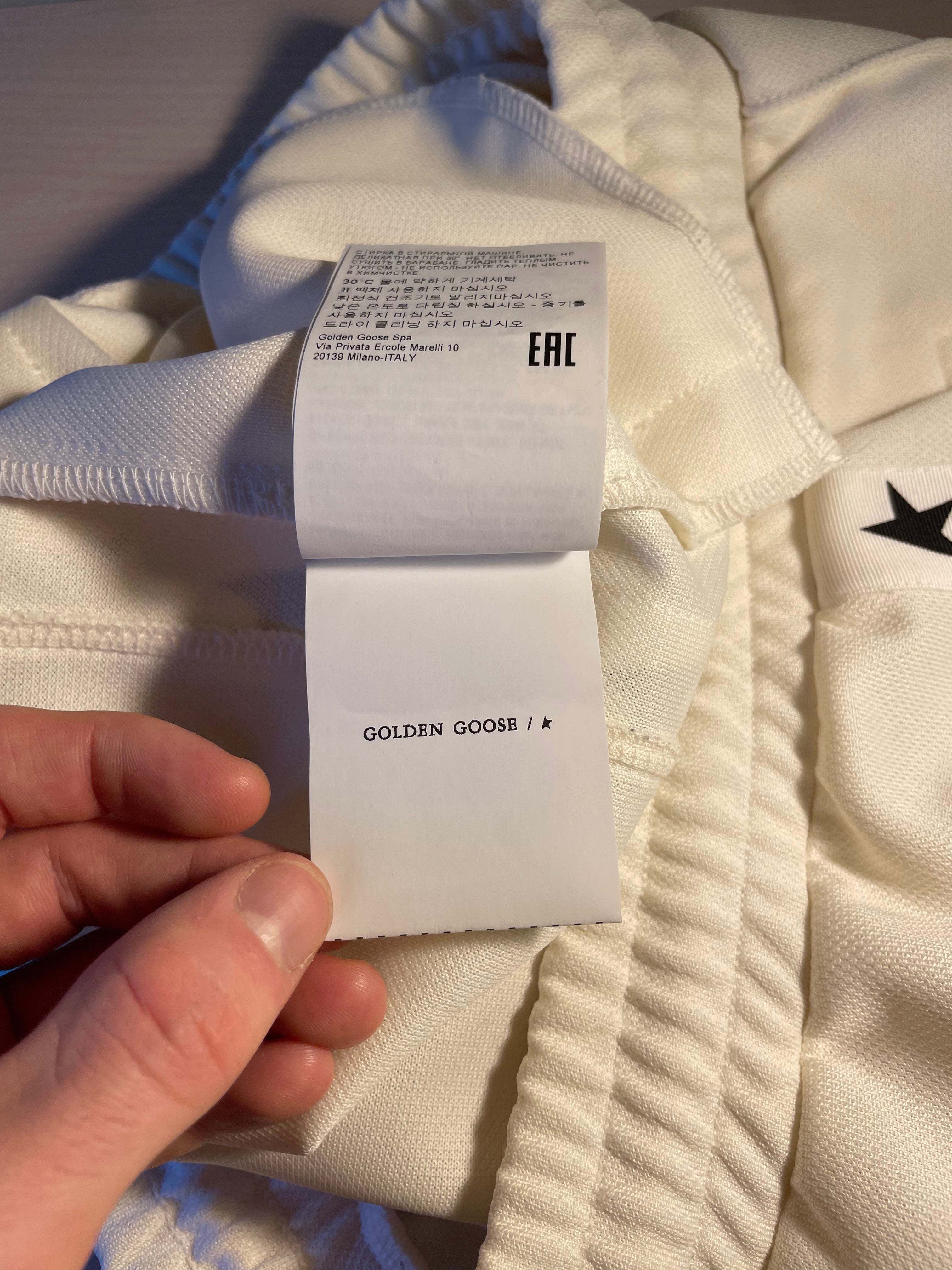 Pantaloni Golden Goose star jogging bianchi stelline laterali