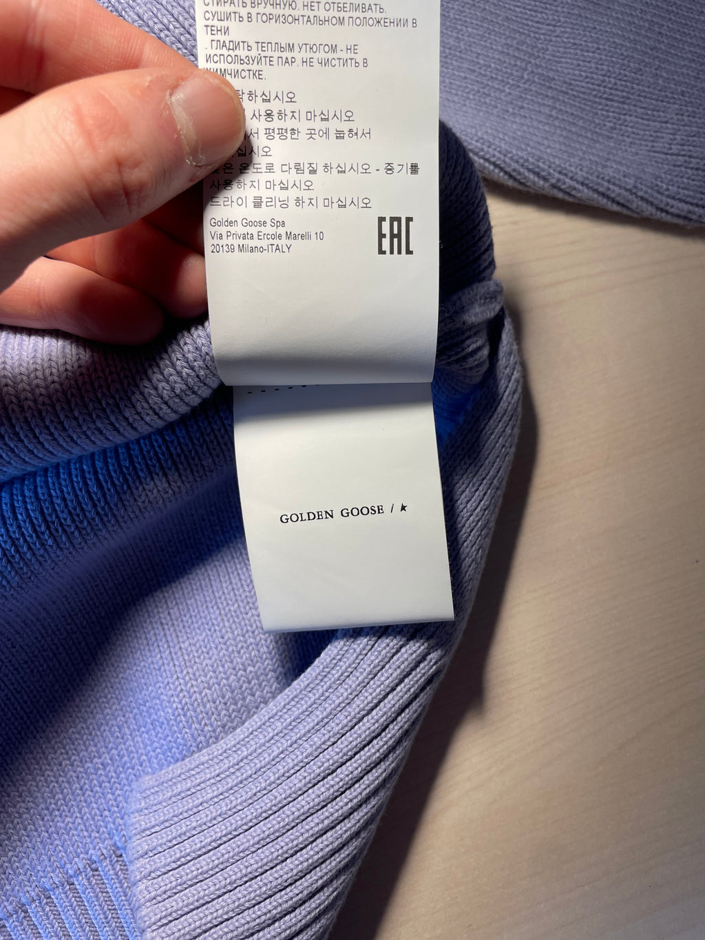 Maglione Golden Goose lilla "Do what you love"