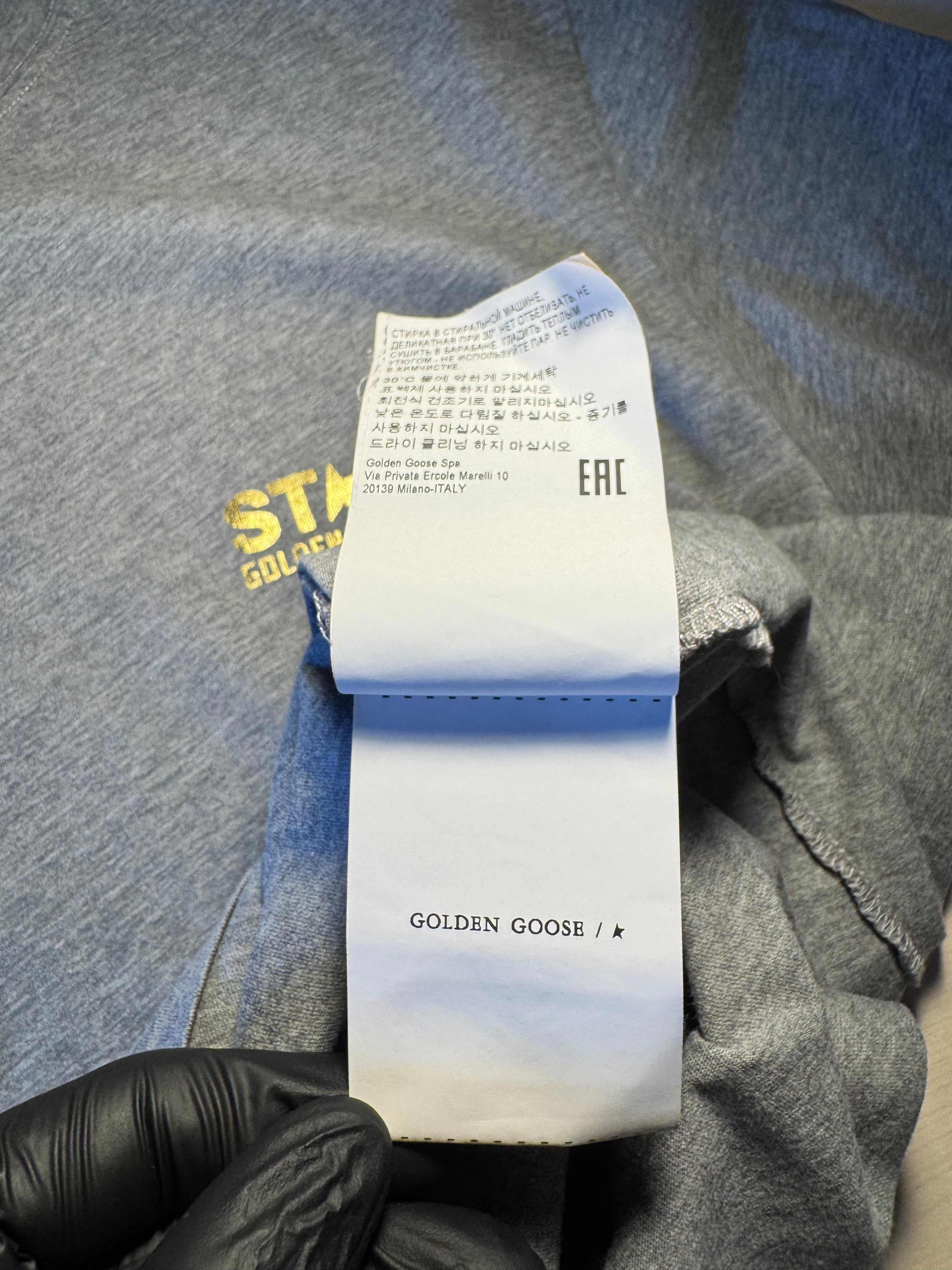 Maglia Golden Goose Star grigia stella oro retro tg XL