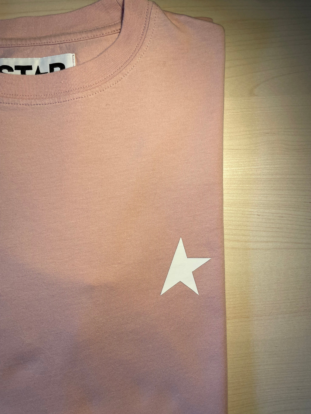 Maglia Golden Goose Star rosa stella bianca