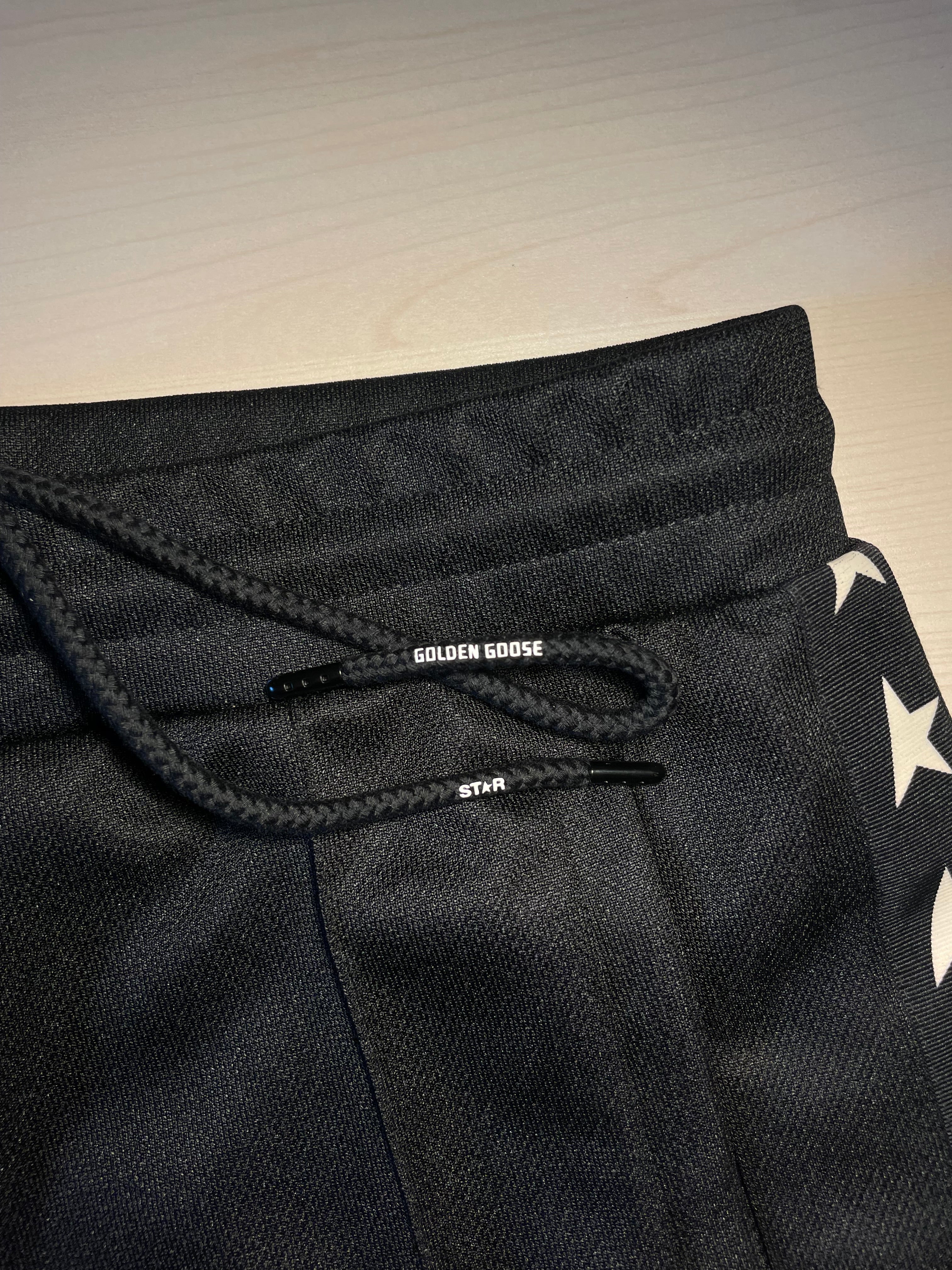 Pantaloni Golden Goose Star jogging neri stelline laterali
