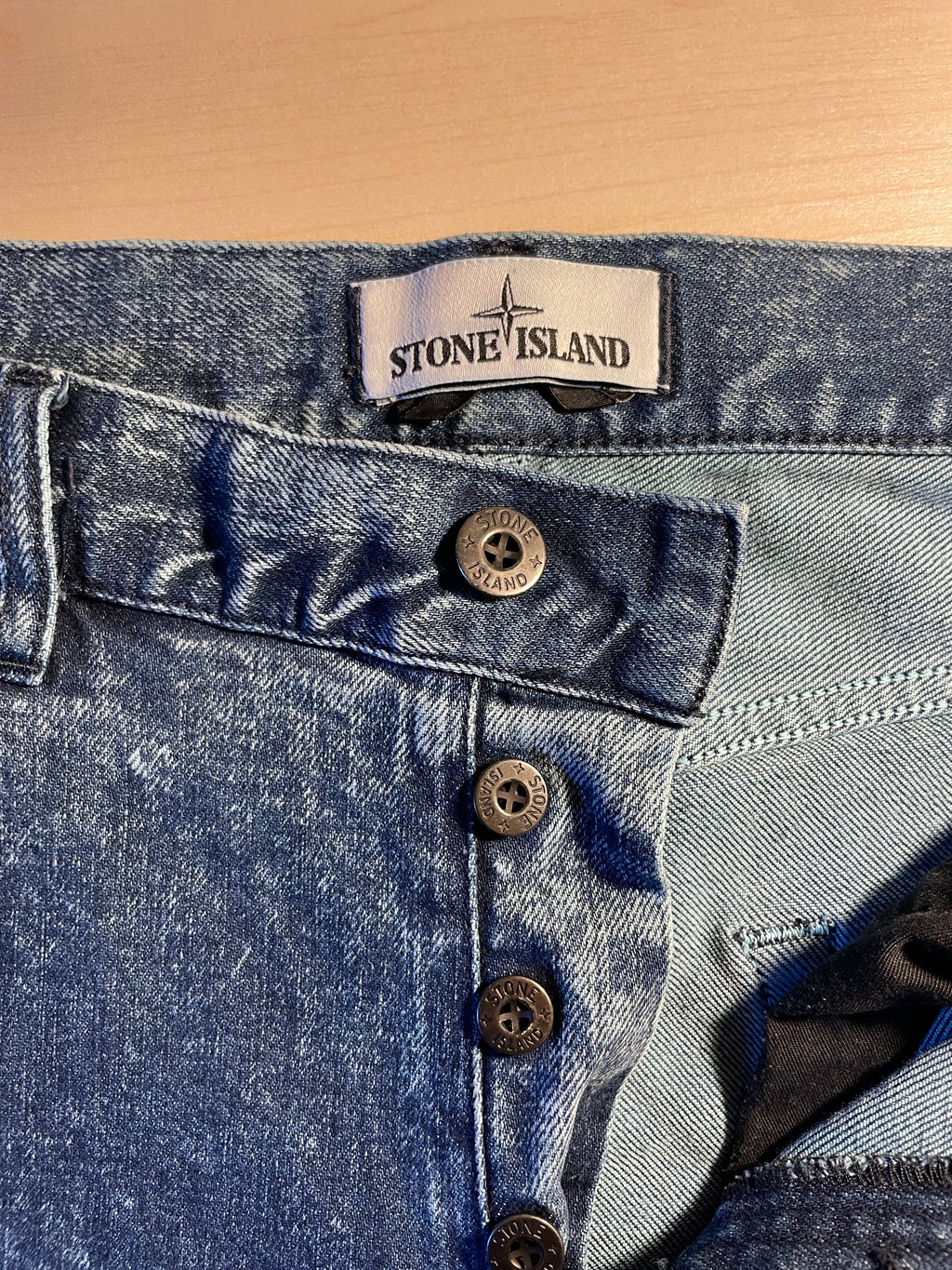 Jeans Stone Island L34, Type SL blu maculato