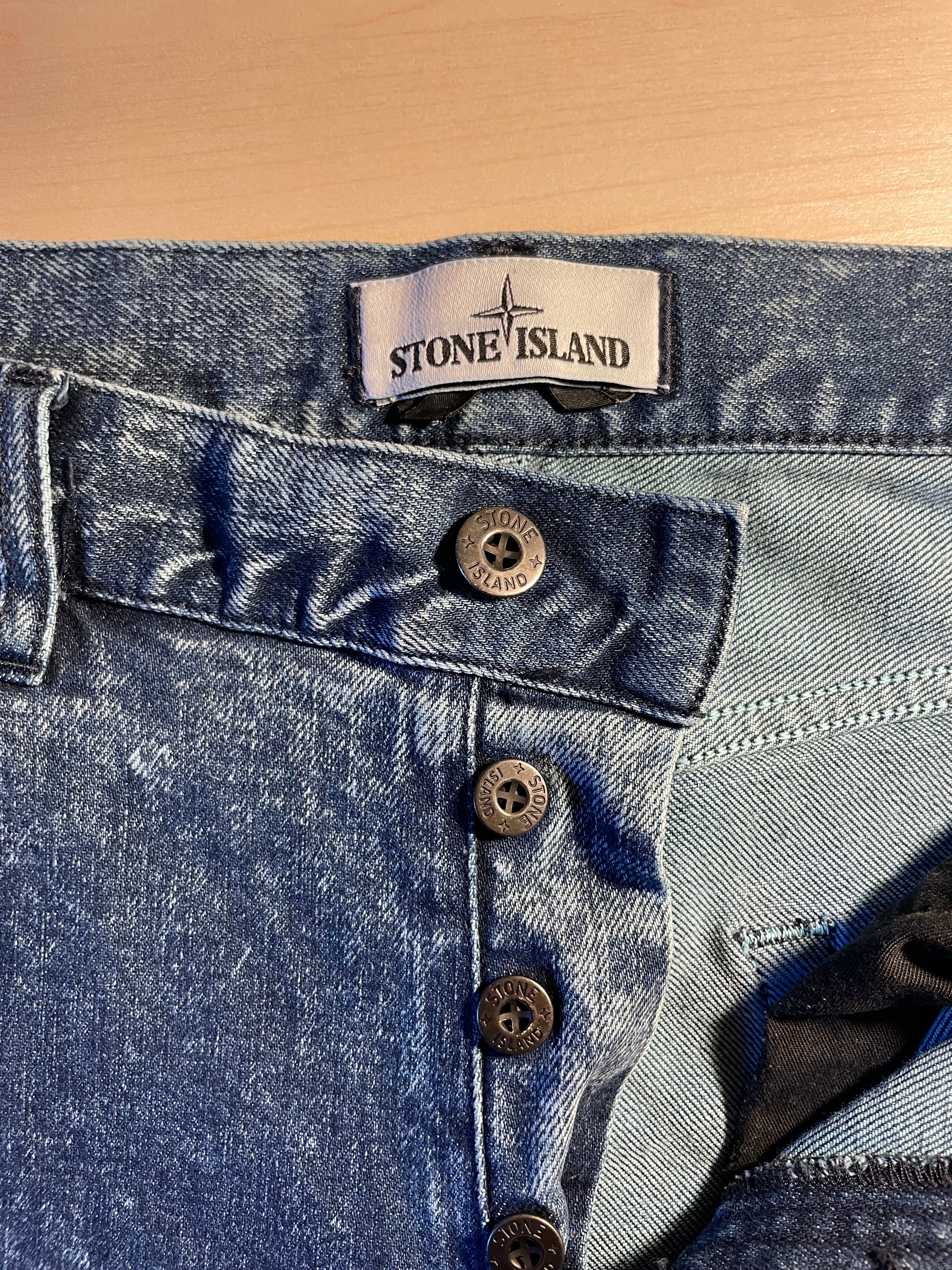 Jeans Stone Island L34, Type SL blu maculato